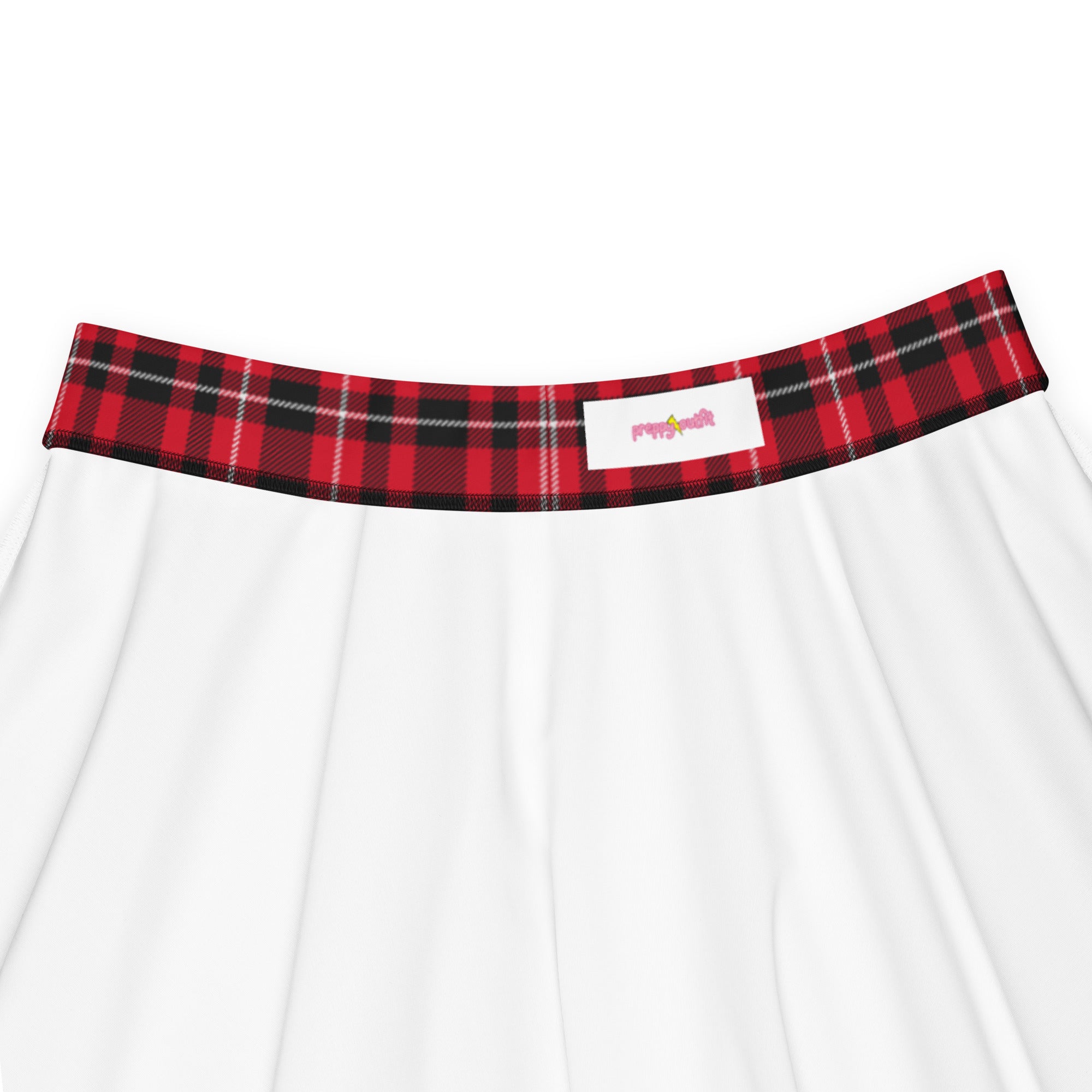 Preppy Red and Black Tartan Plaid Mini Skirt
