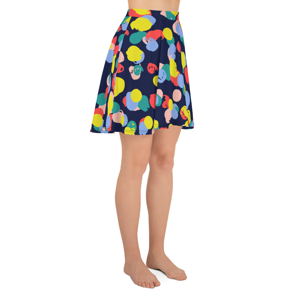 Colorful Dots Skater Skirt