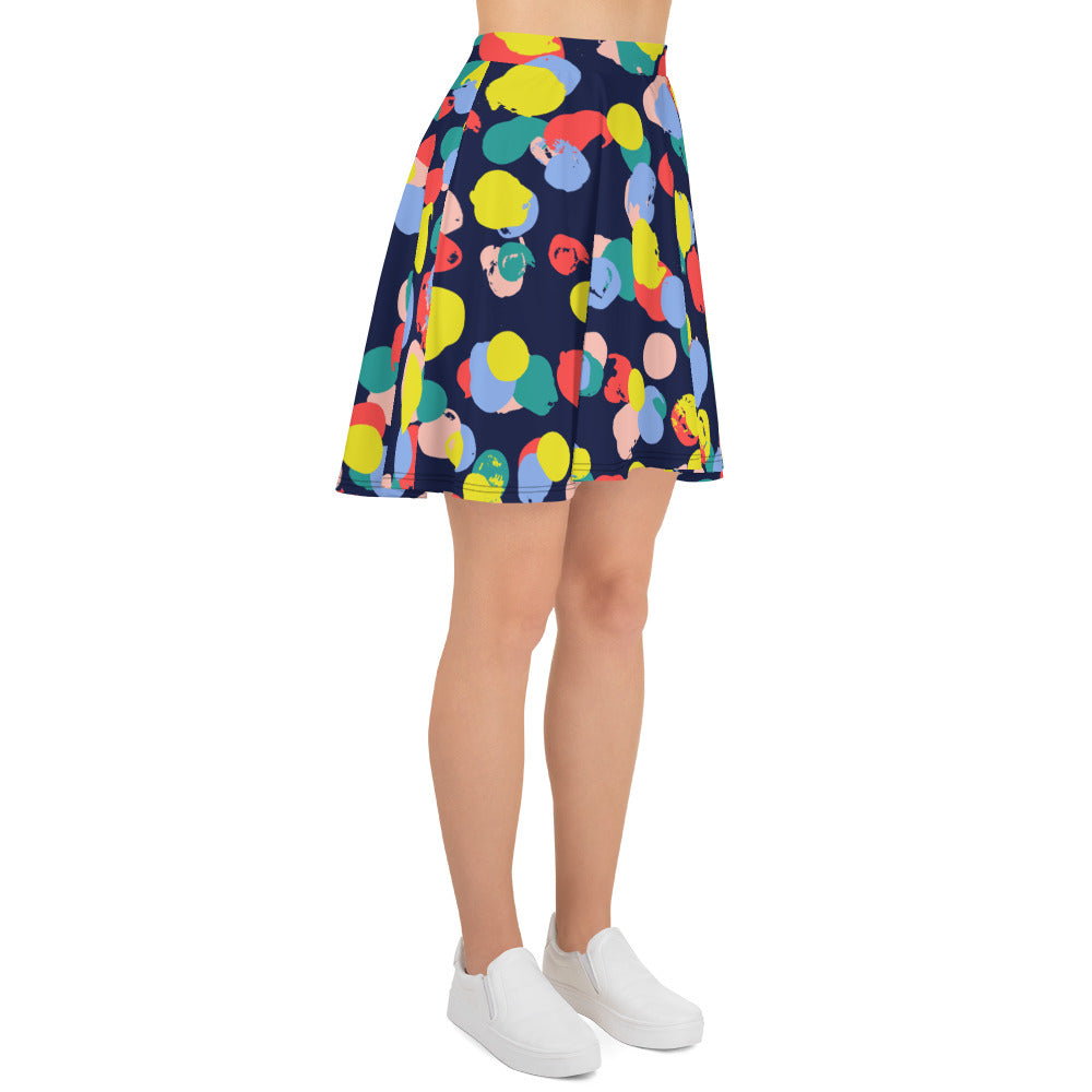 Colorful Dots Skater Skirt
