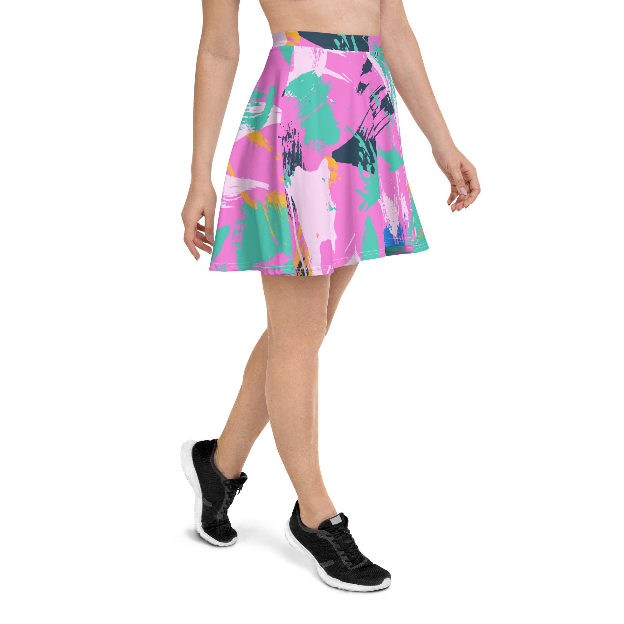 Rainbow Confyitty Brush Strokes Mini Skirt