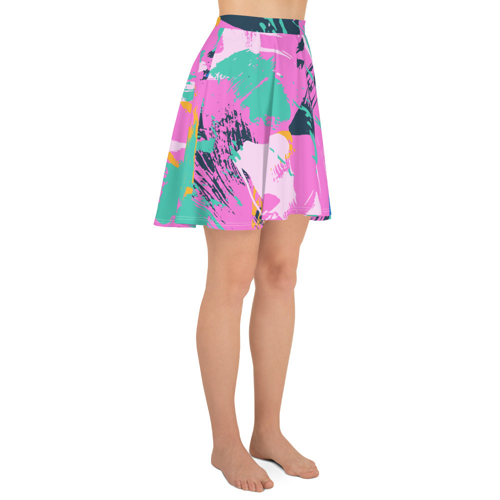Rainbow Confyitty Brush Strokes Mini Skirt