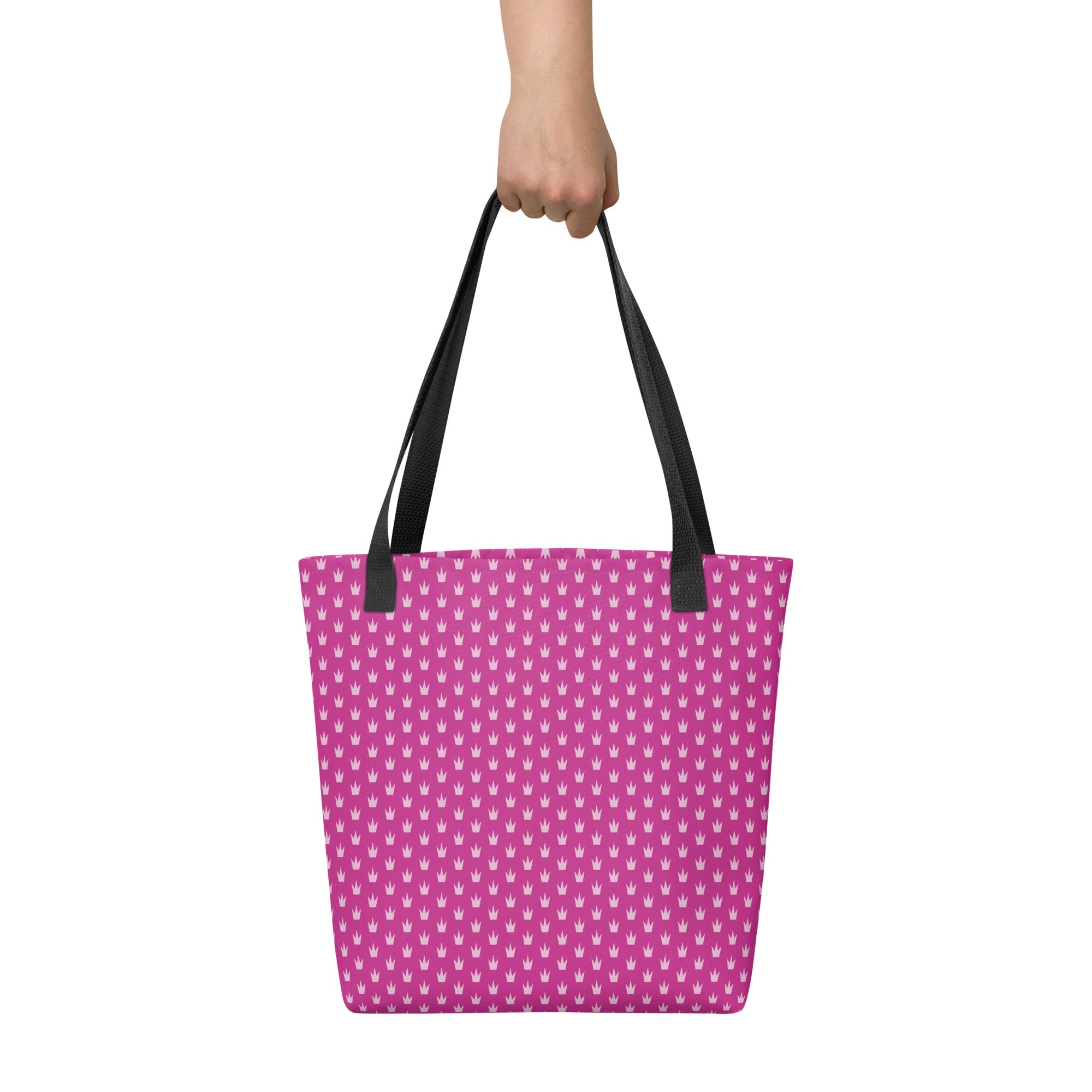Preppy Crowns Pattern Aesthetic Tote Bag