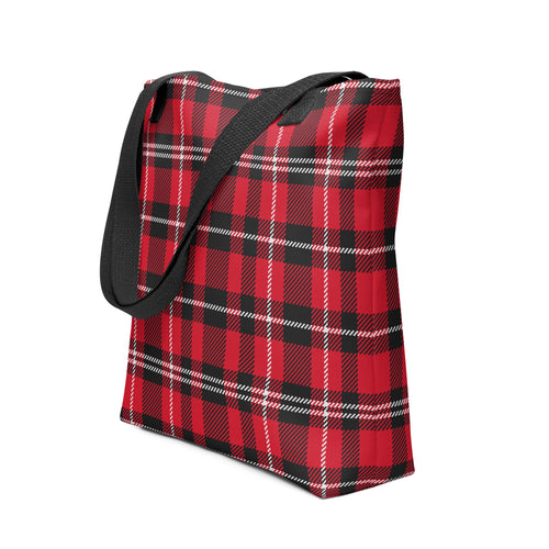 Preppy Buffalo Plaid Check Print Tote bag