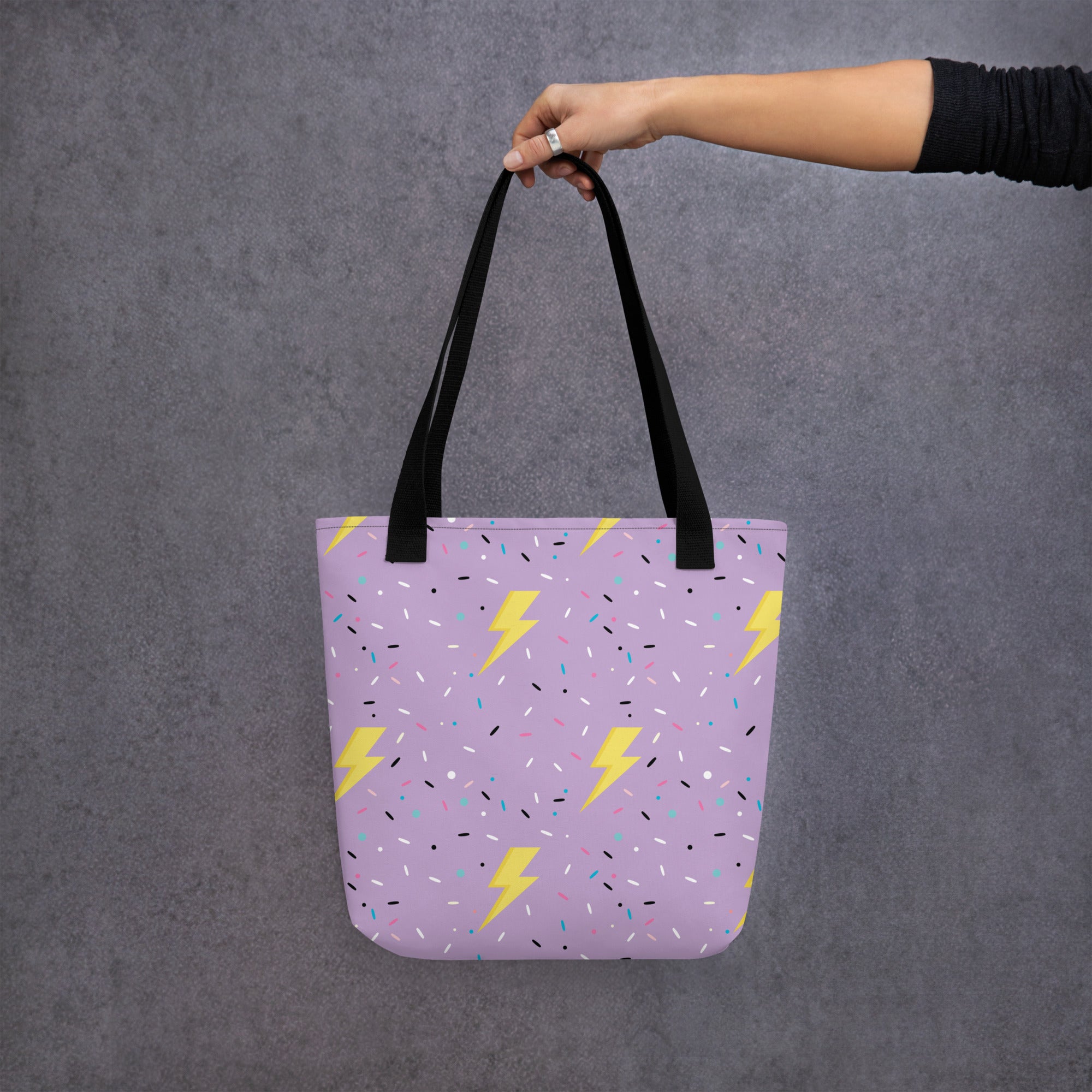 Preppy Lightning Bolt Aesthetic Pattern Tote bag