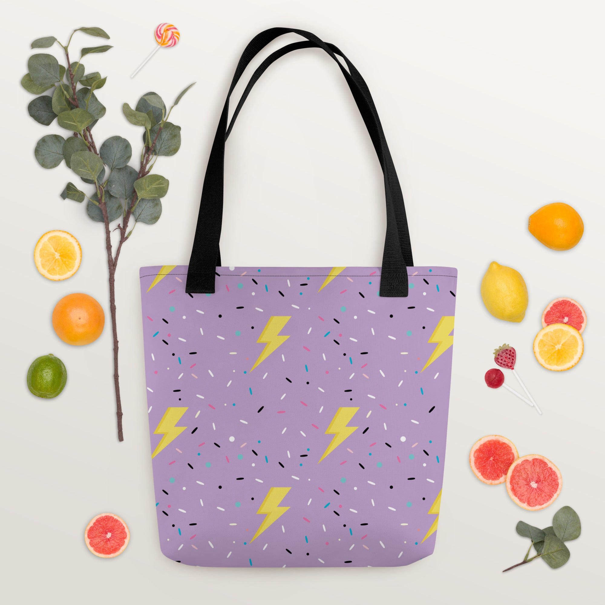 Preppy Lightning Bolt Aesthetic Pattern Tote bag