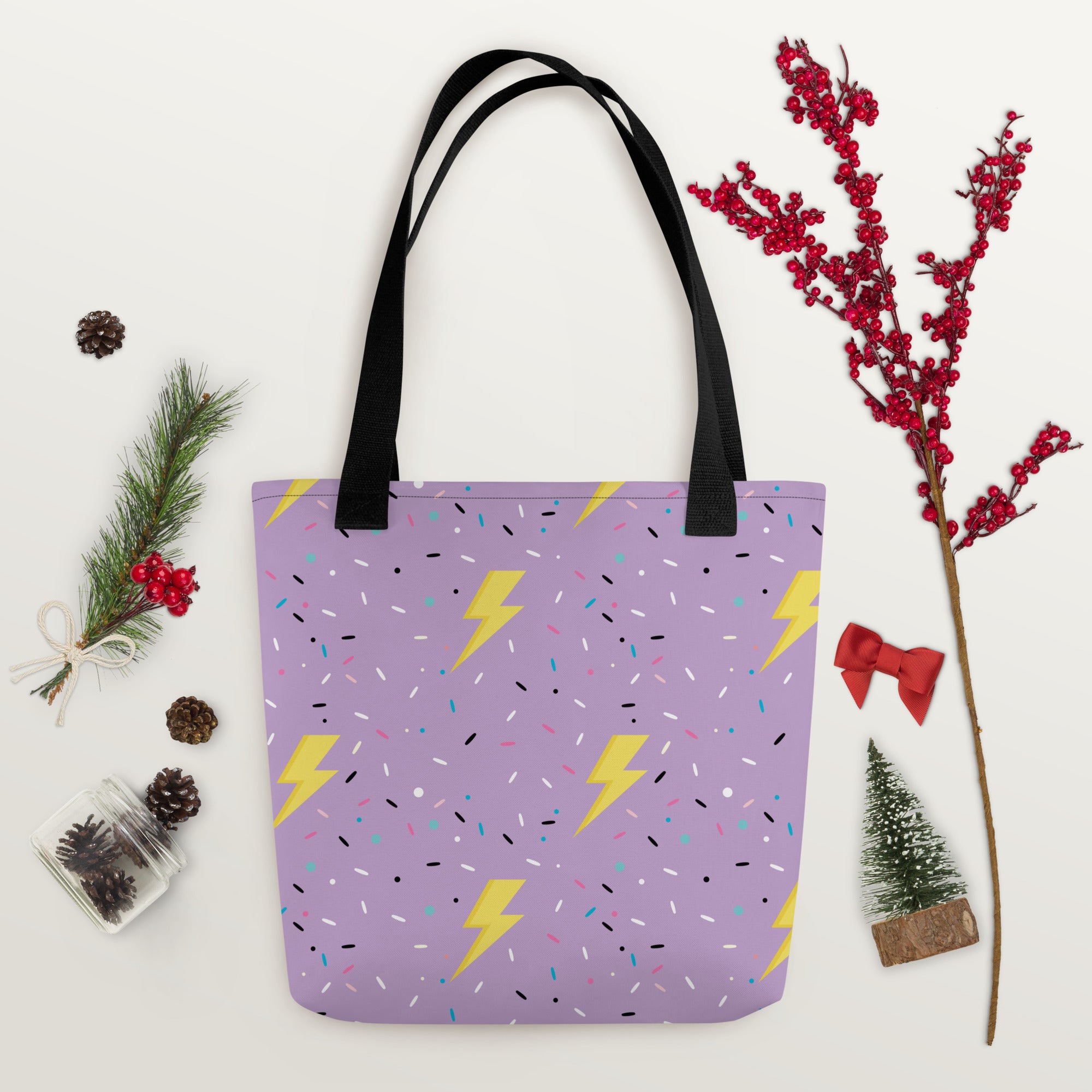 Preppy Lightning Bolt Aesthetic Pattern Tote bag