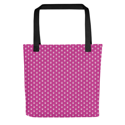 Preppy Crowns Pattern Aesthetic Tote Bag