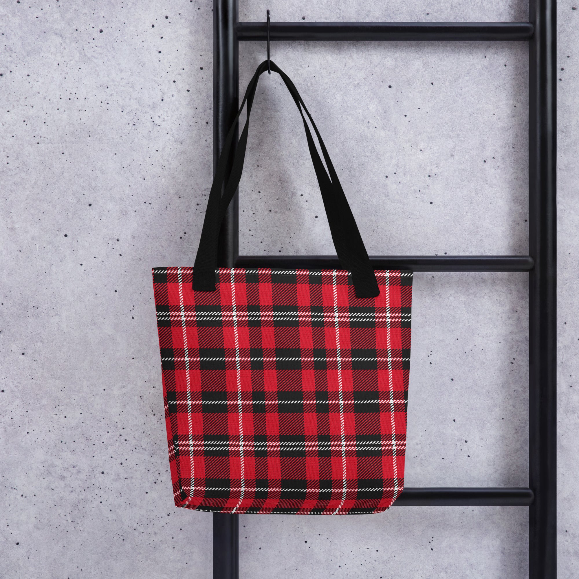 Preppy Buffalo Plaid Check Print Tote bag