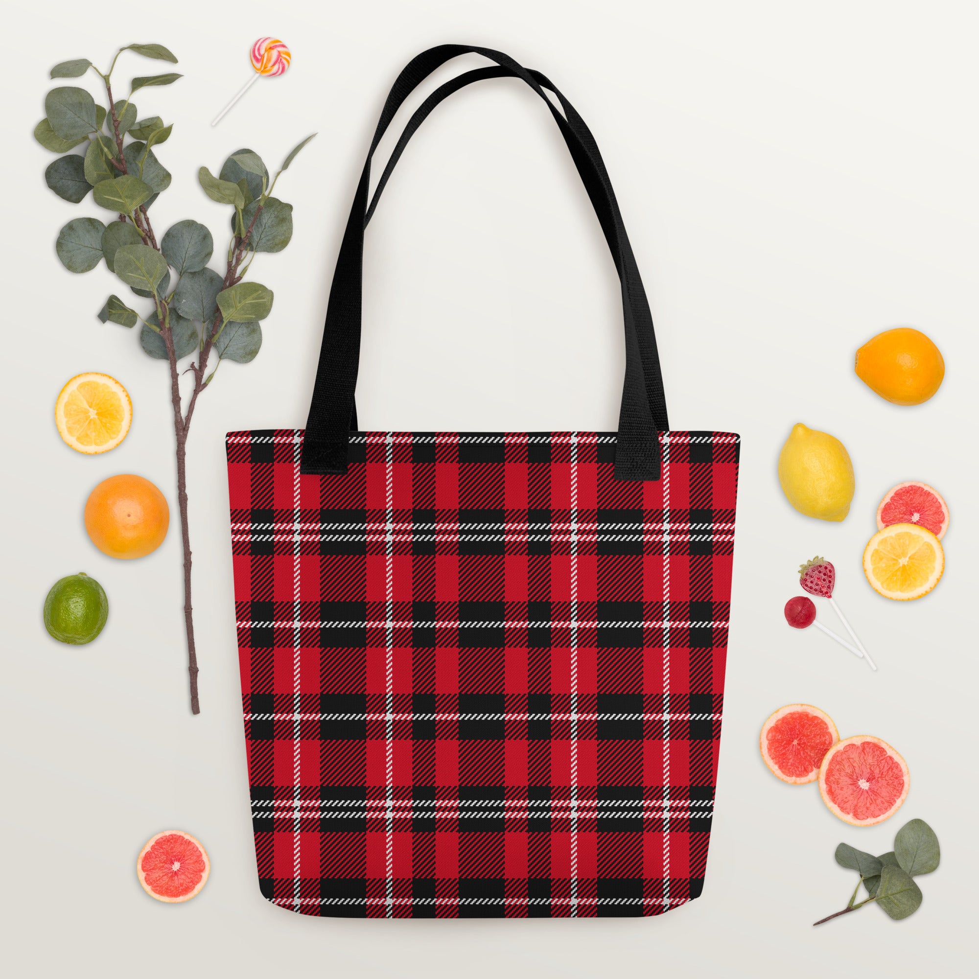 Preppy Buffalo Plaid Check Print Tote bag