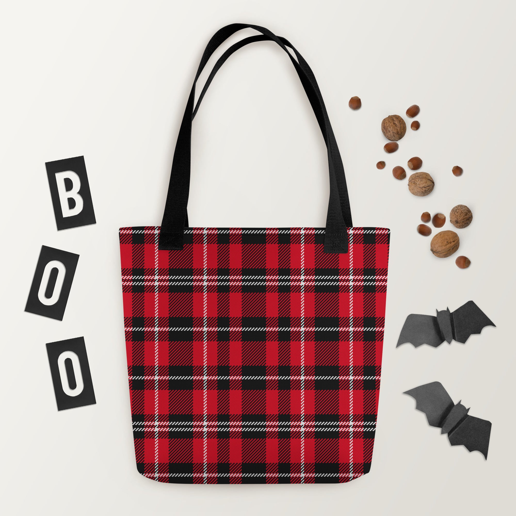 Preppy Buffalo Plaid Check Print Tote bag