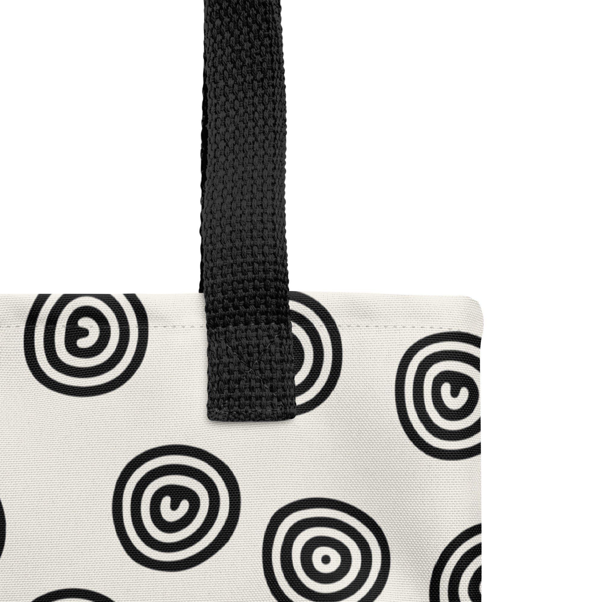 Circle Art Preppy Style Printed Tote Bag