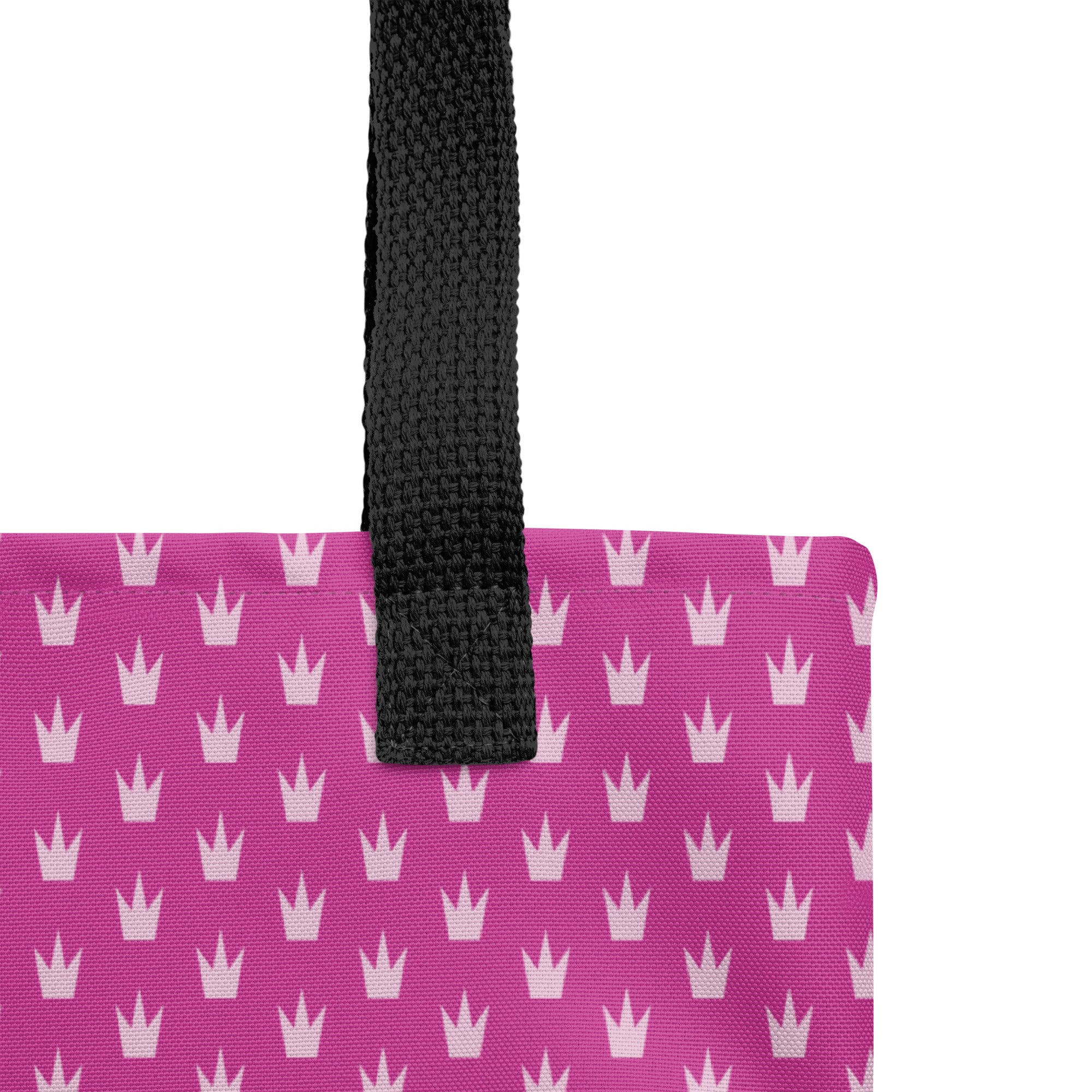 Preppy Crowns Pattern Aesthetic Tote Bag