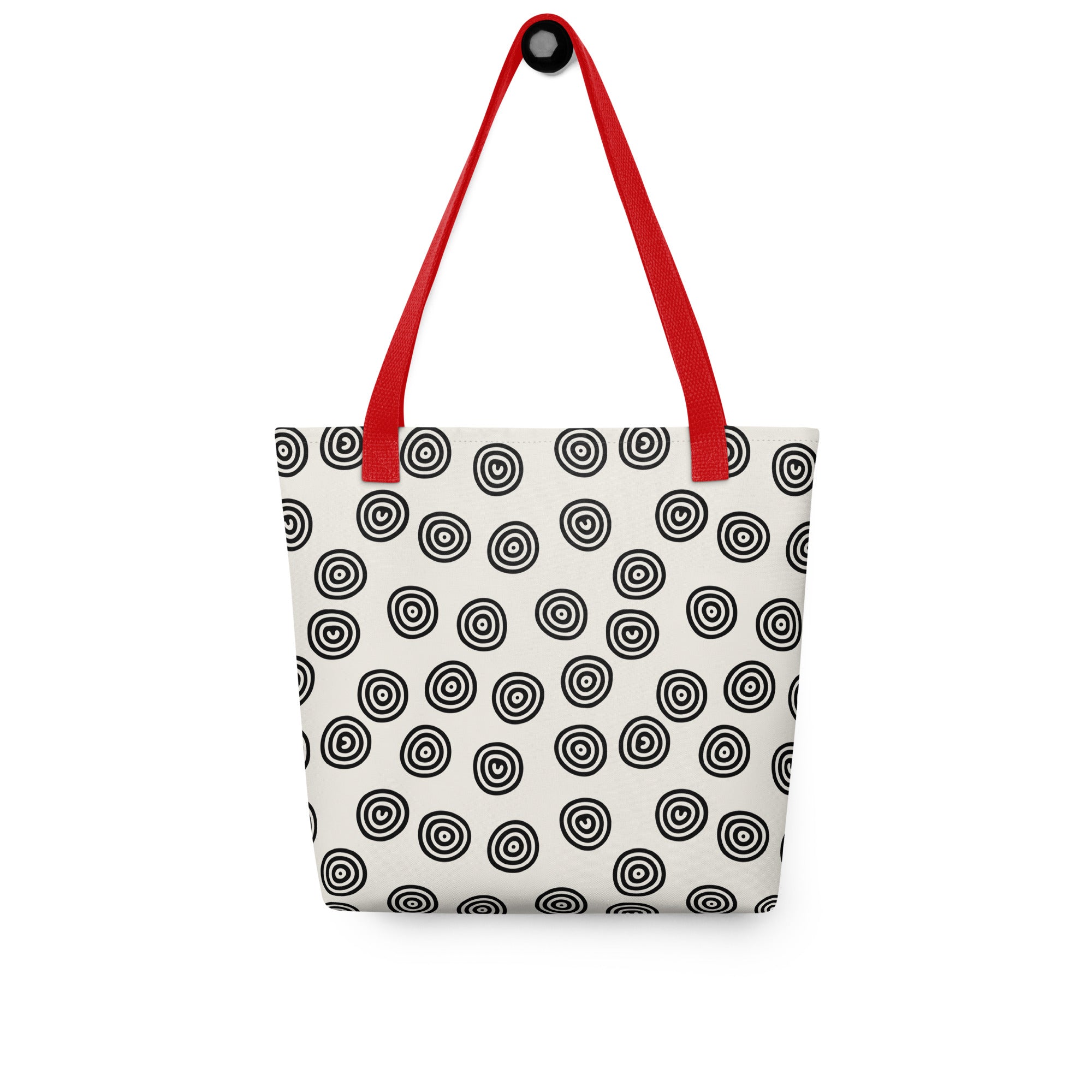 Circle Art Preppy Style Printed Tote Bag