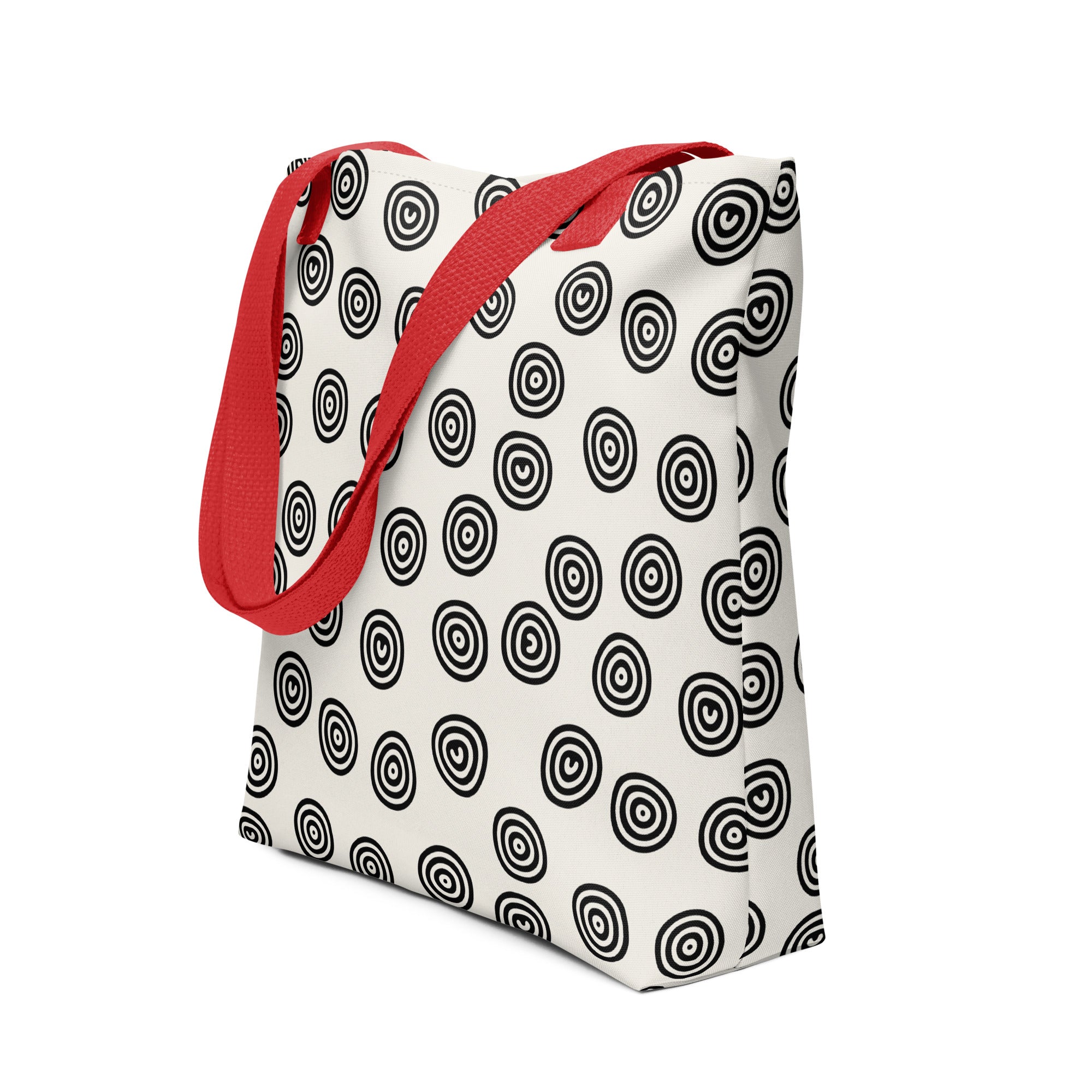 Circle Art Preppy Style Printed Tote Bag