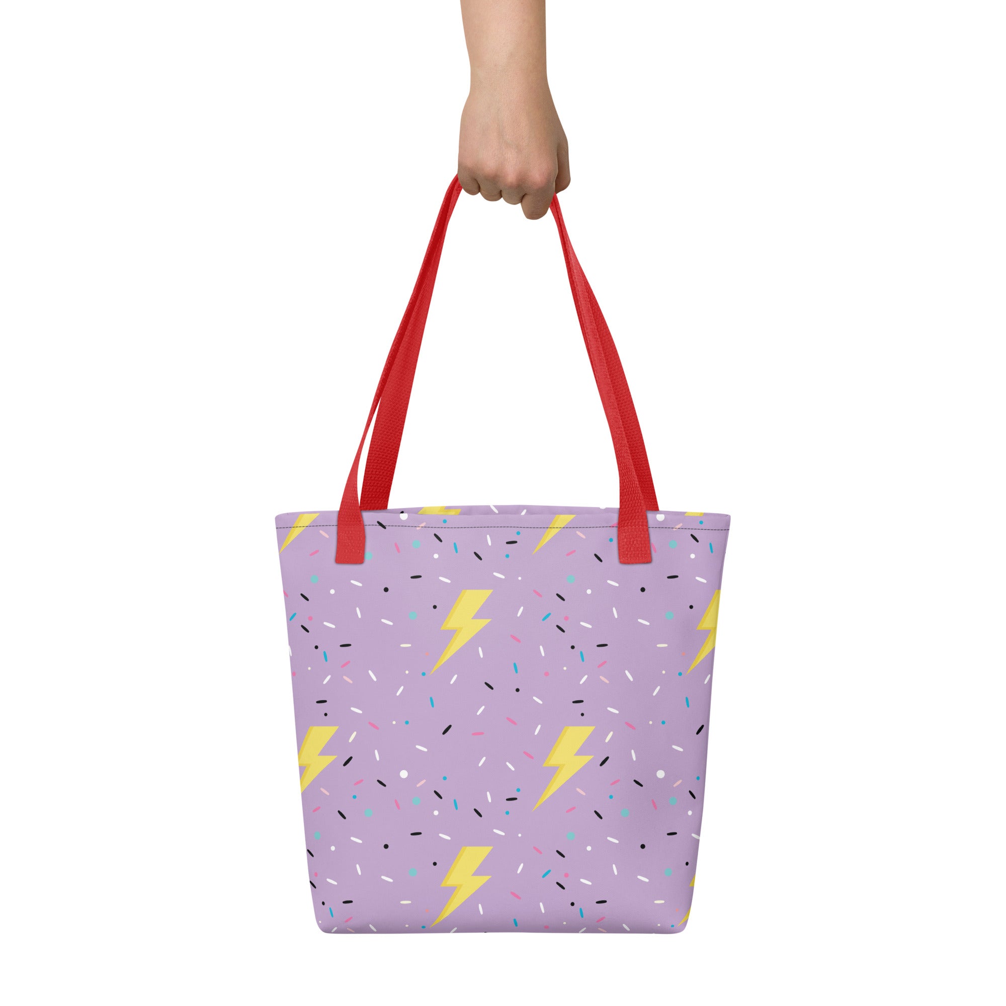 Preppy Lightning Bolt Aesthetic Pattern Tote bag