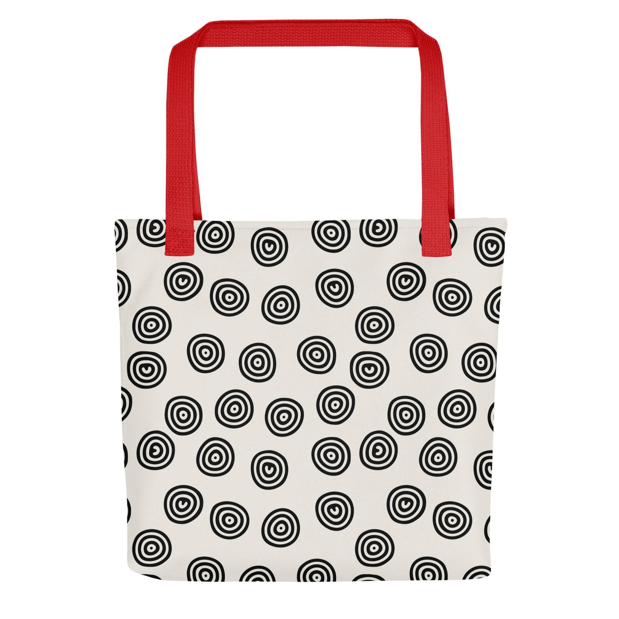 Circle Art Preppy Style Printed Tote Bag