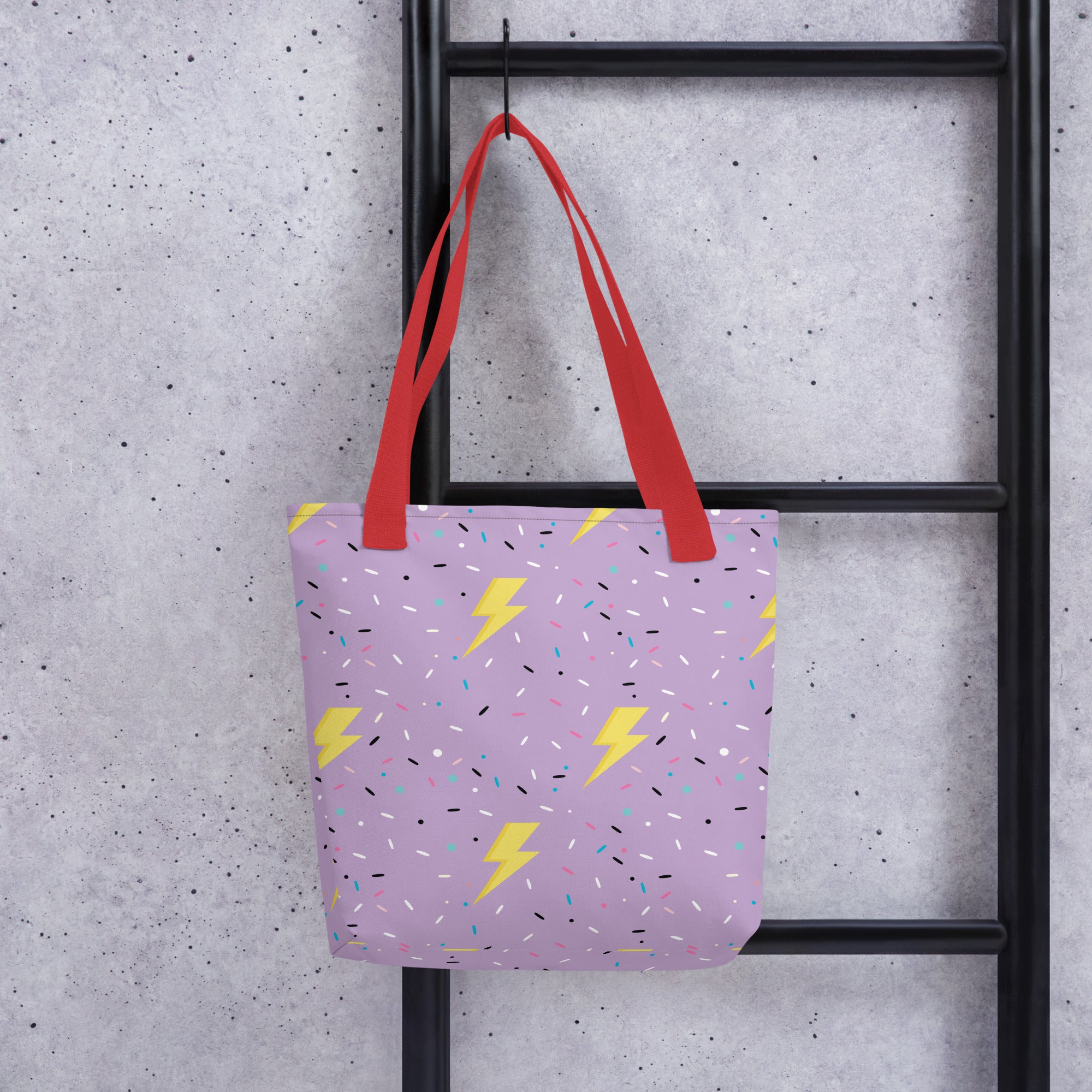 Preppy Lightning Bolt Aesthetic Pattern Tote bag