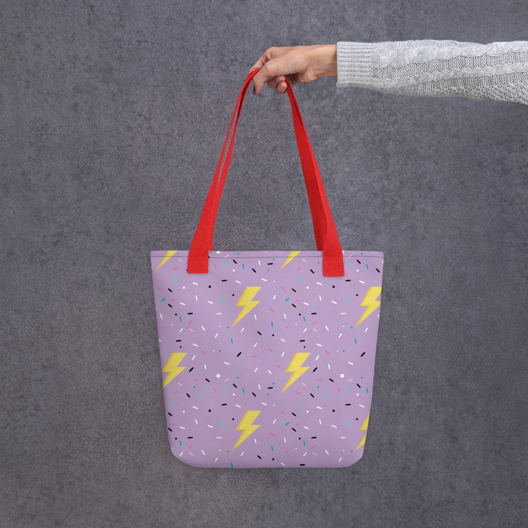 Preppy Lightning Bolt Aesthetic Pattern Tote bag