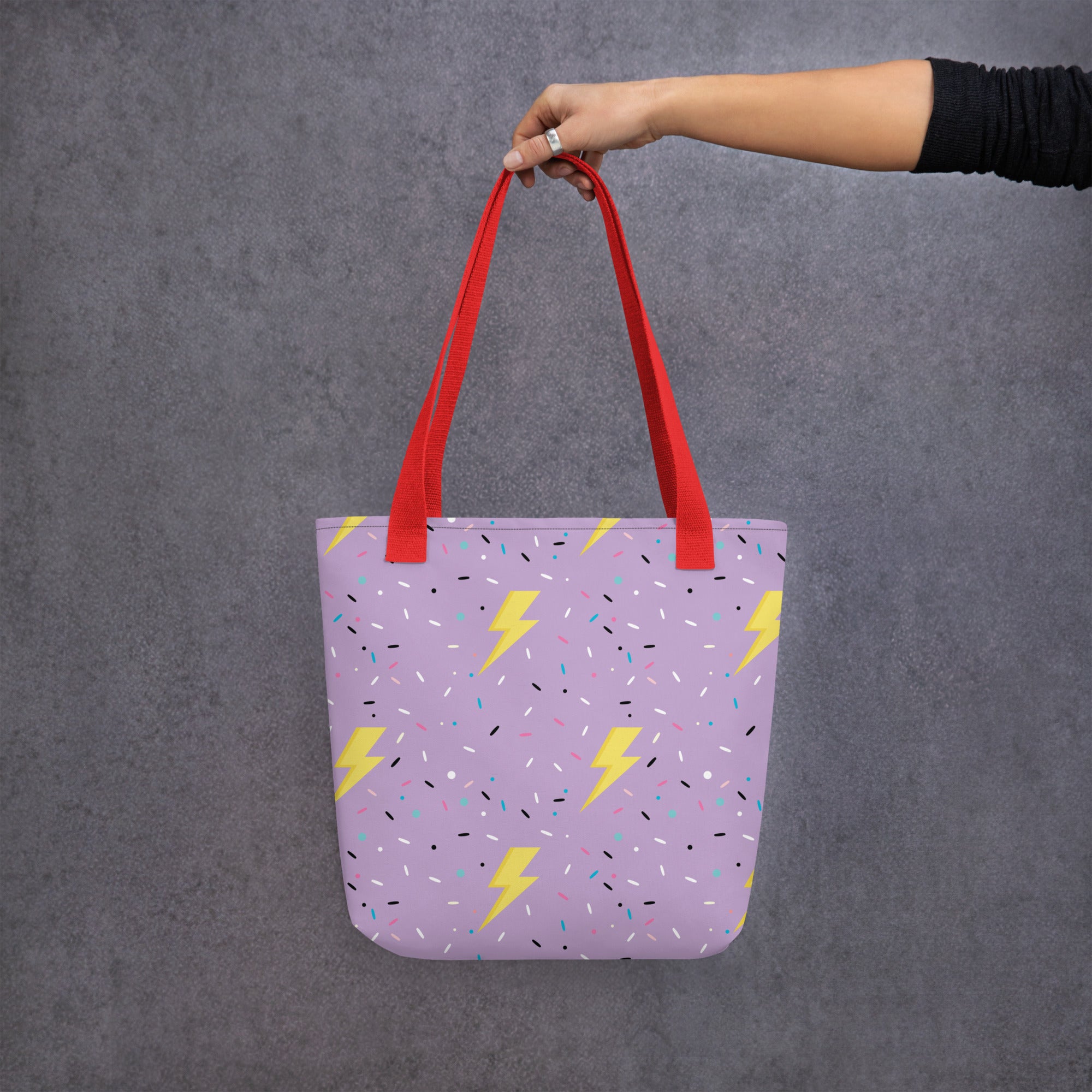 Preppy Lightning Bolt Aesthetic Pattern Tote bag