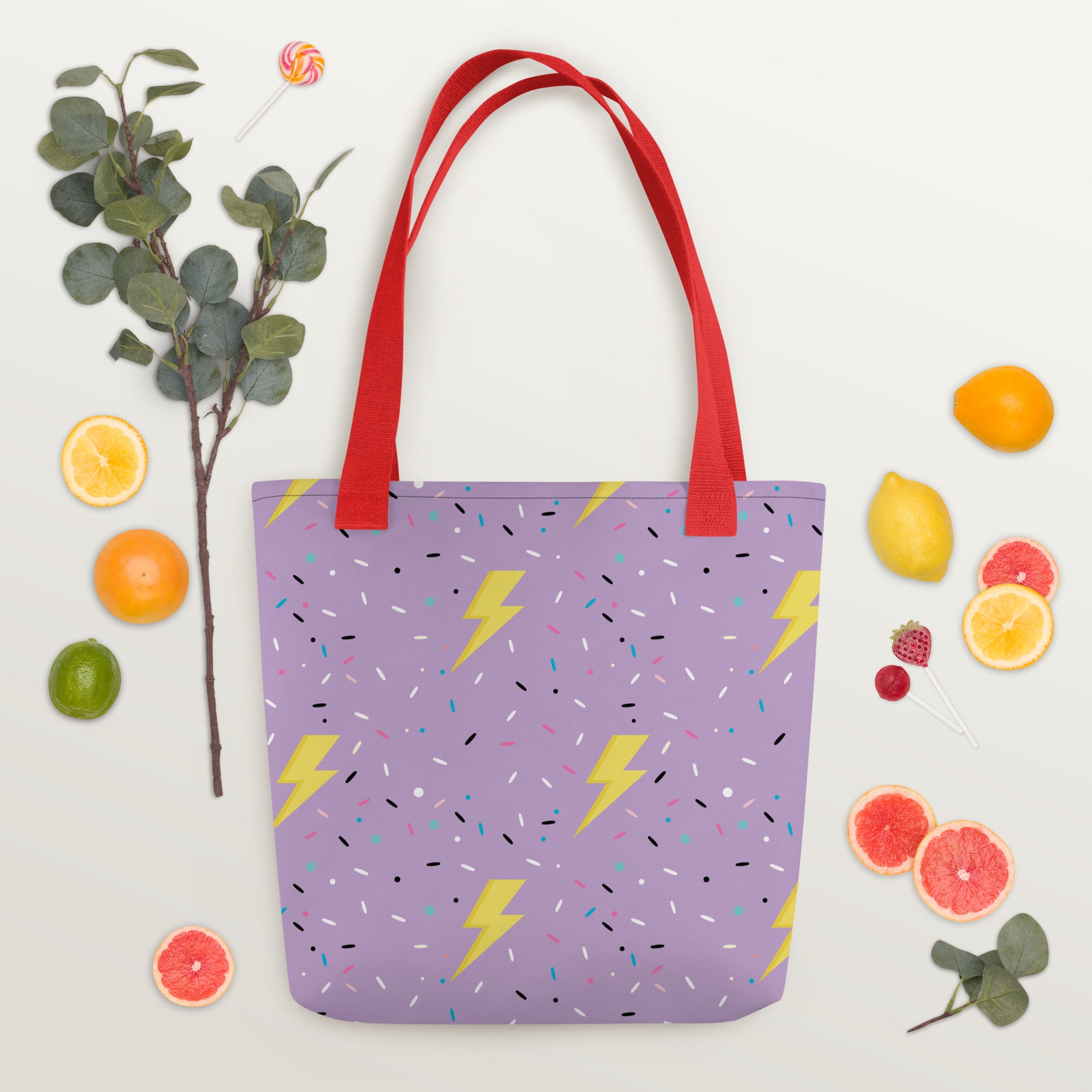 Preppy Lightning Bolt Aesthetic Pattern Tote bag