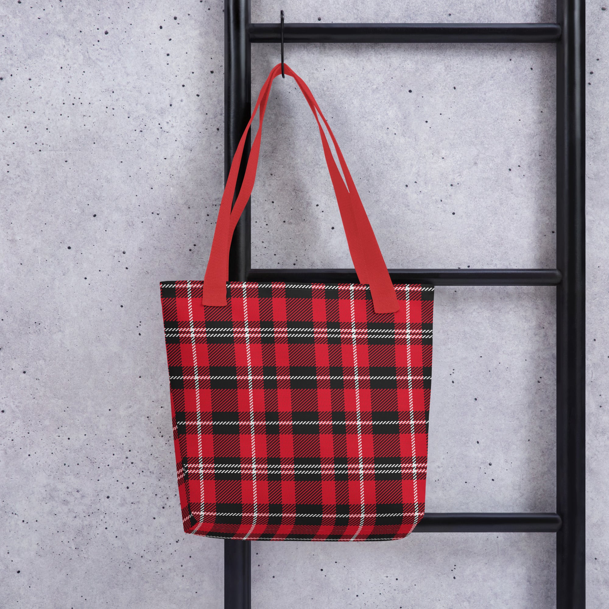 Preppy Buffalo Plaid Check Print Tote bag
