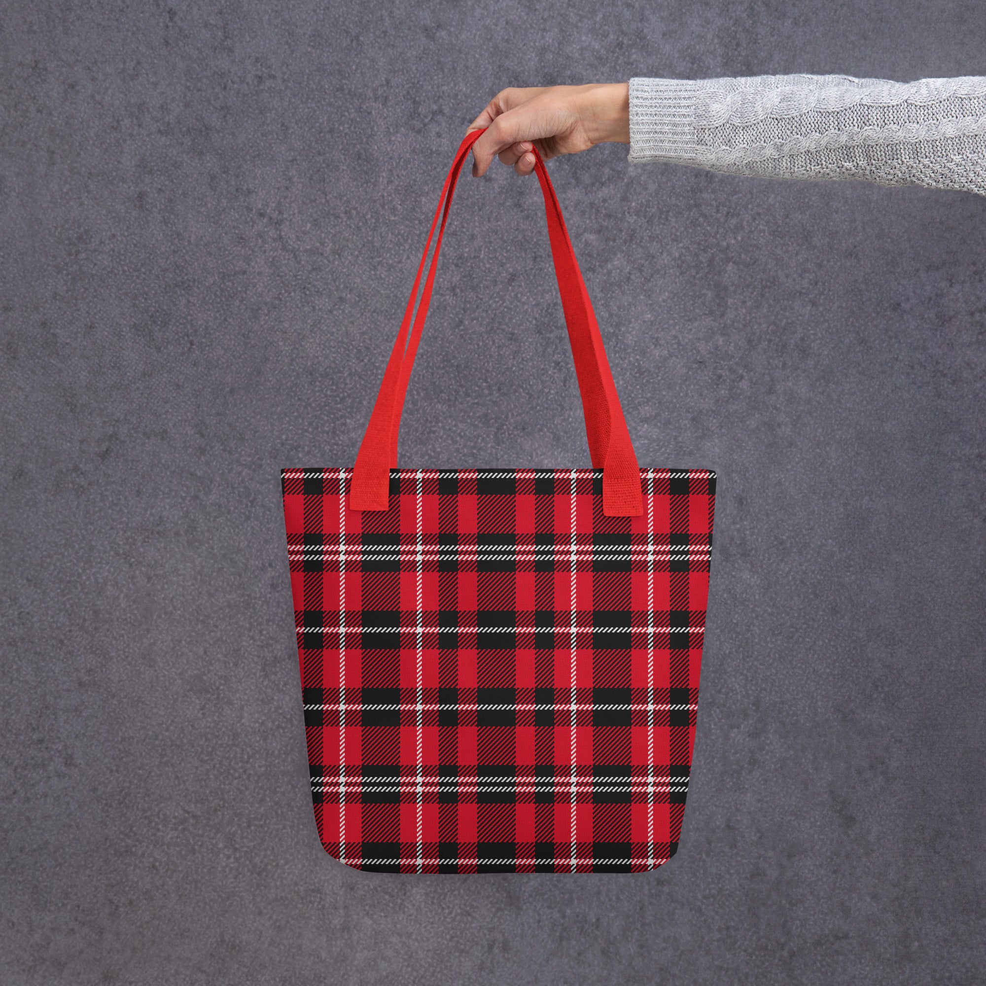 Preppy Buffalo Plaid Check Print Tote bag