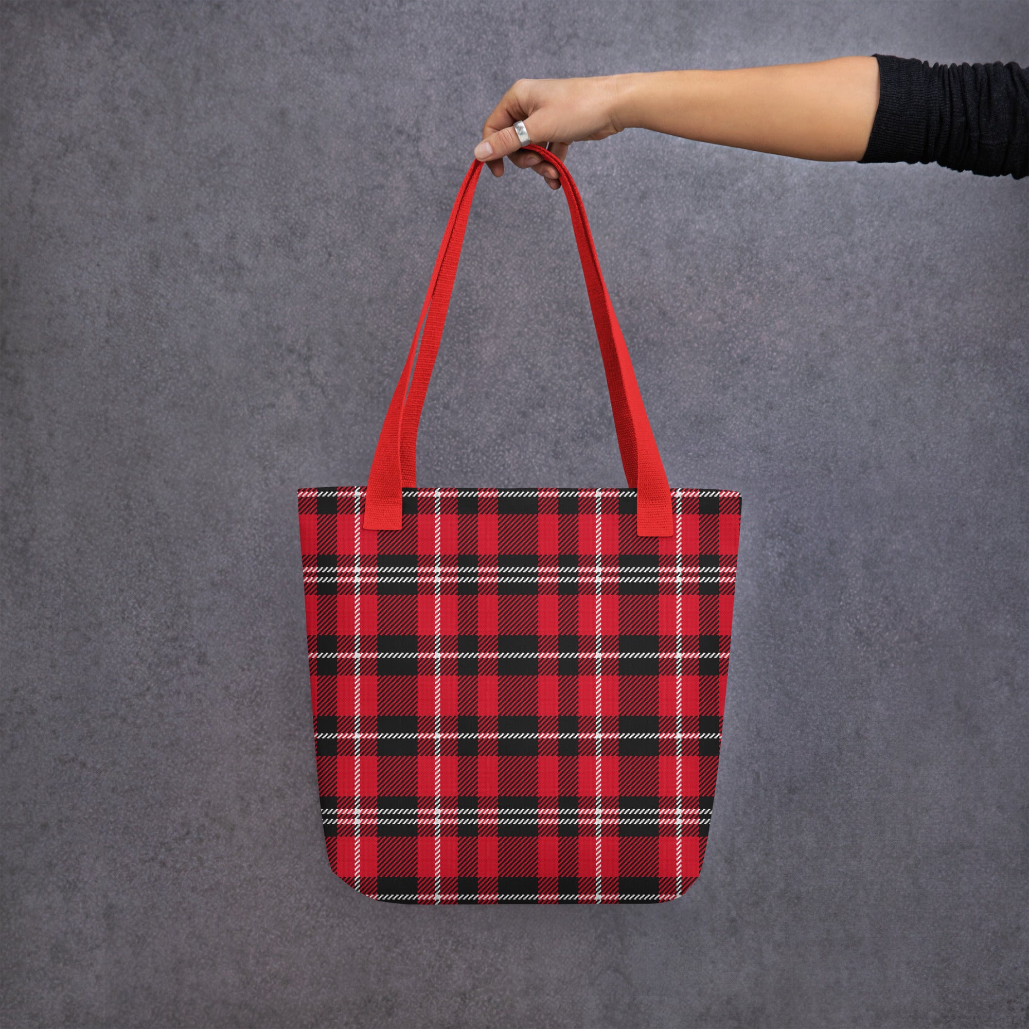 Preppy Buffalo Plaid Check Print Tote bag