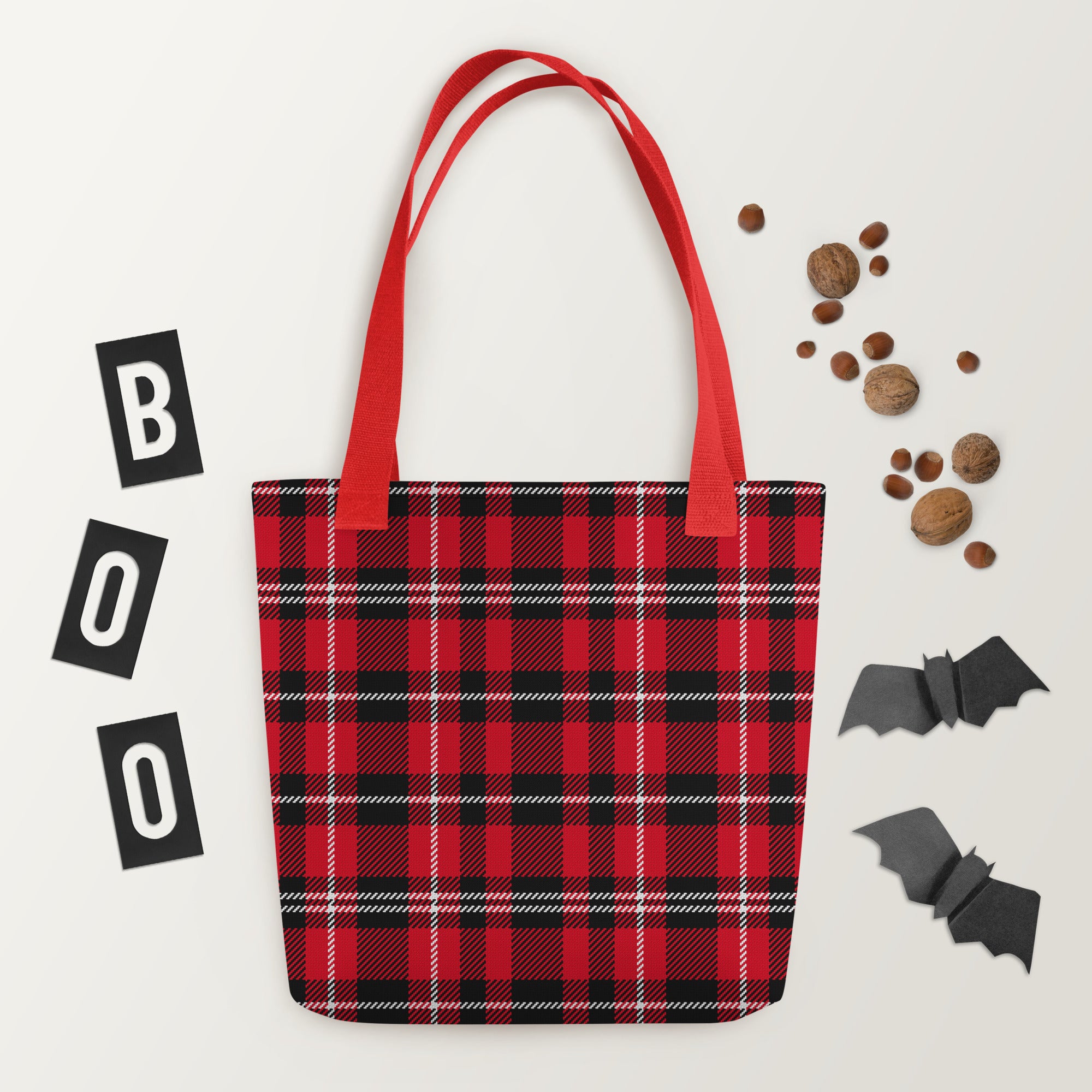 Preppy Buffalo Plaid Check Print Tote bag