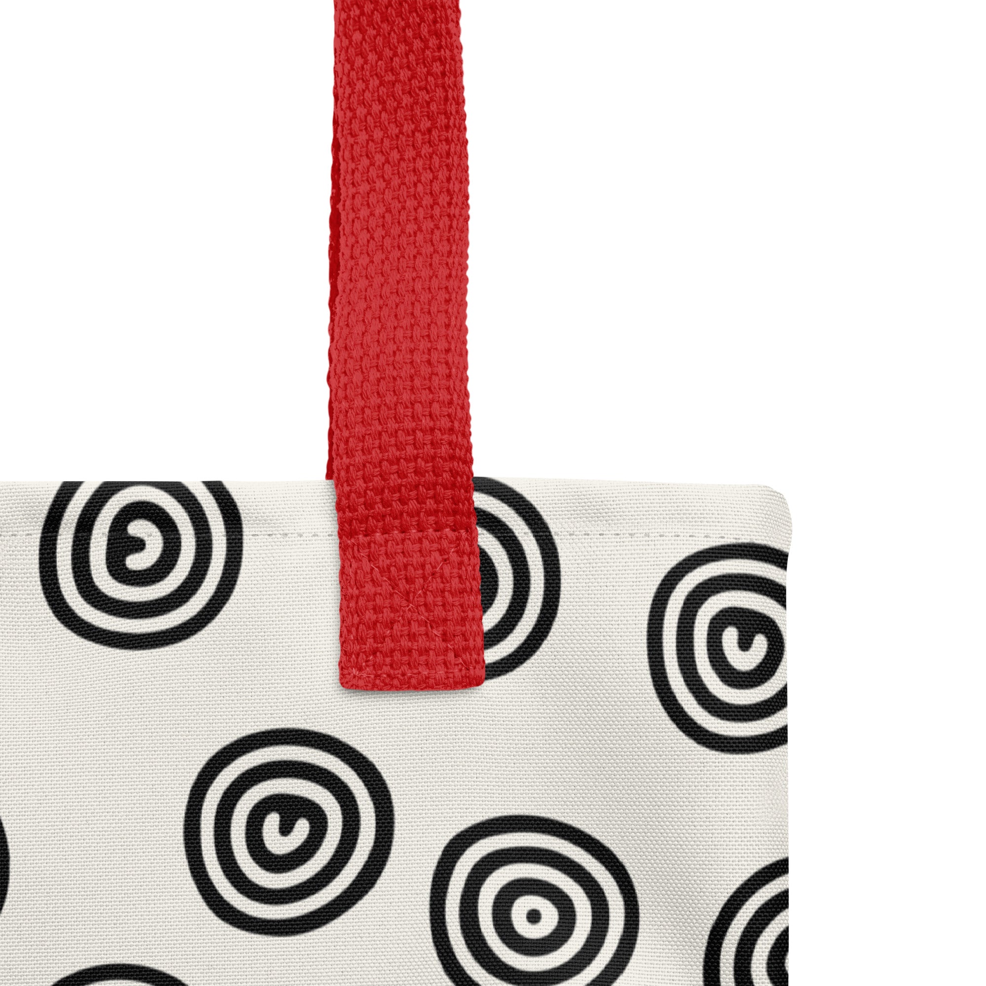 Circle Art Preppy Style Printed Tote Bag