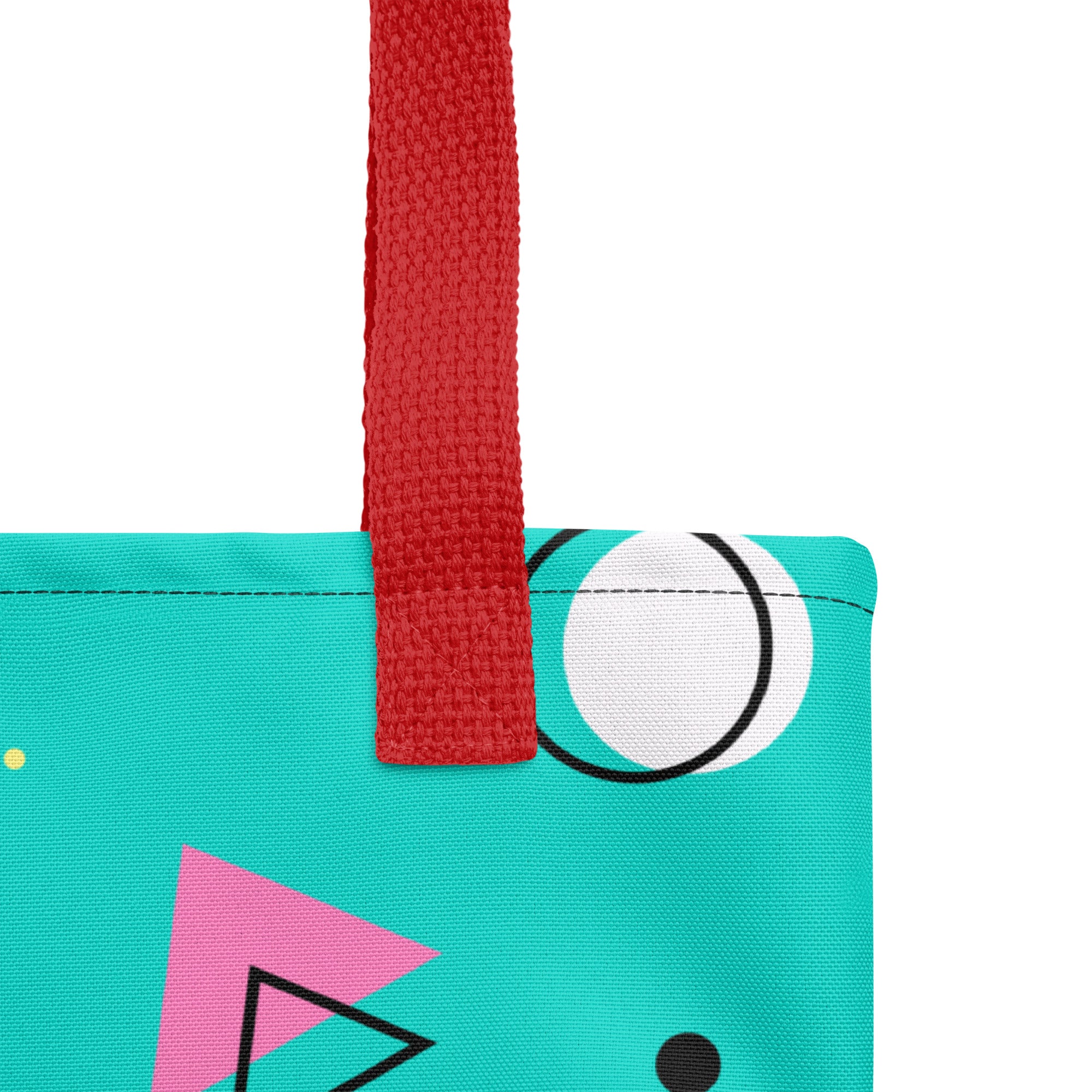 Retro Geometric Fusion Designer Tote Bag