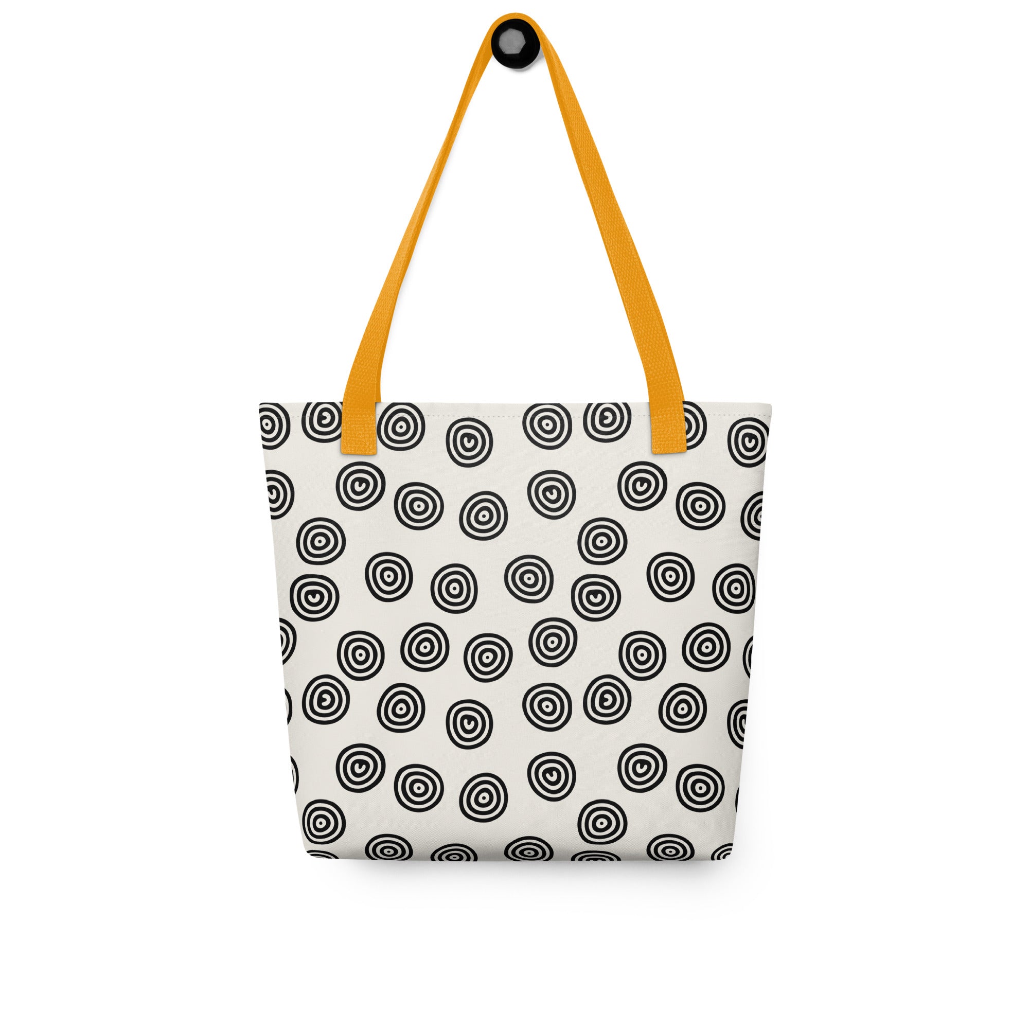Circle Art Preppy Style Printed Tote Bag