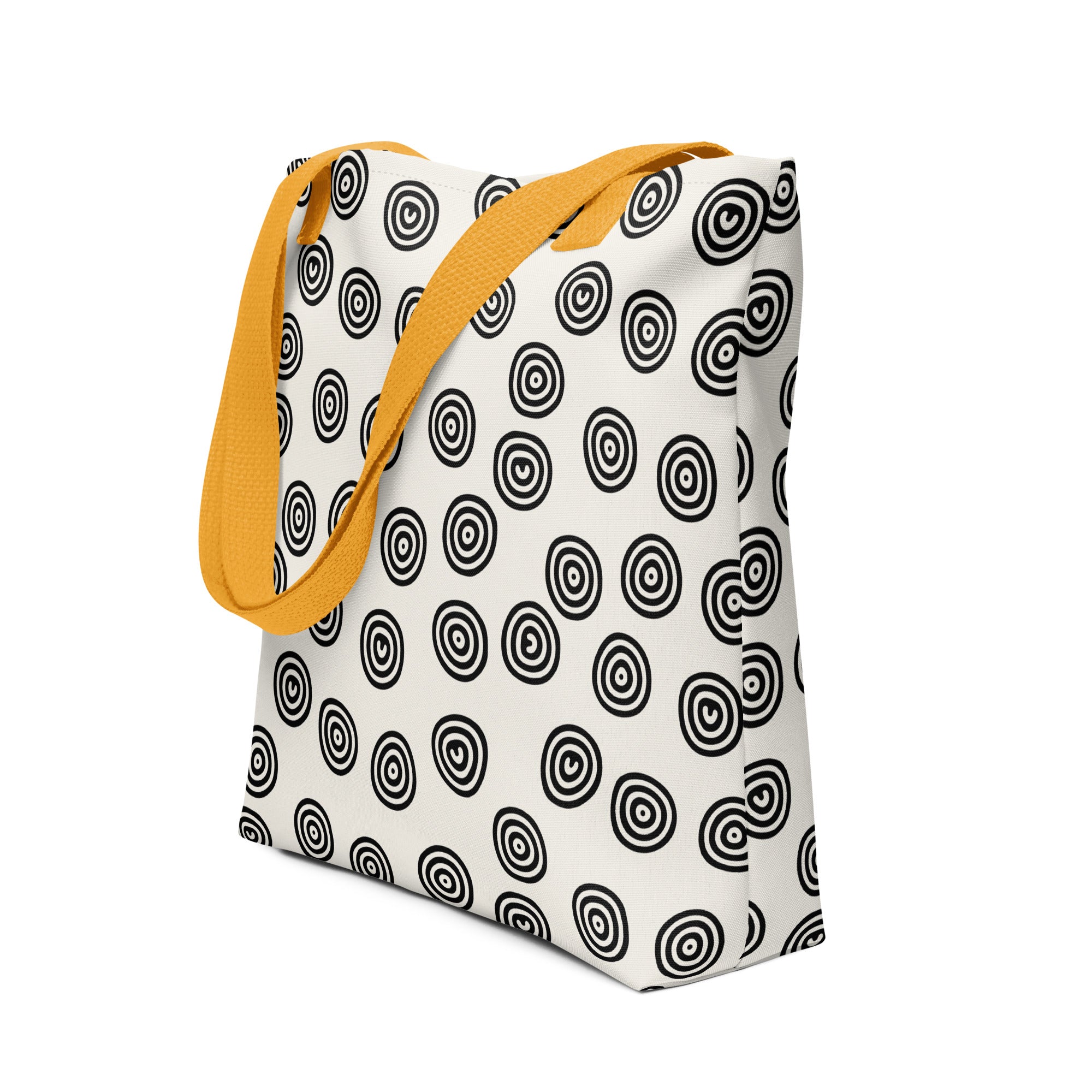 Circle Art Preppy Style Printed Tote Bag