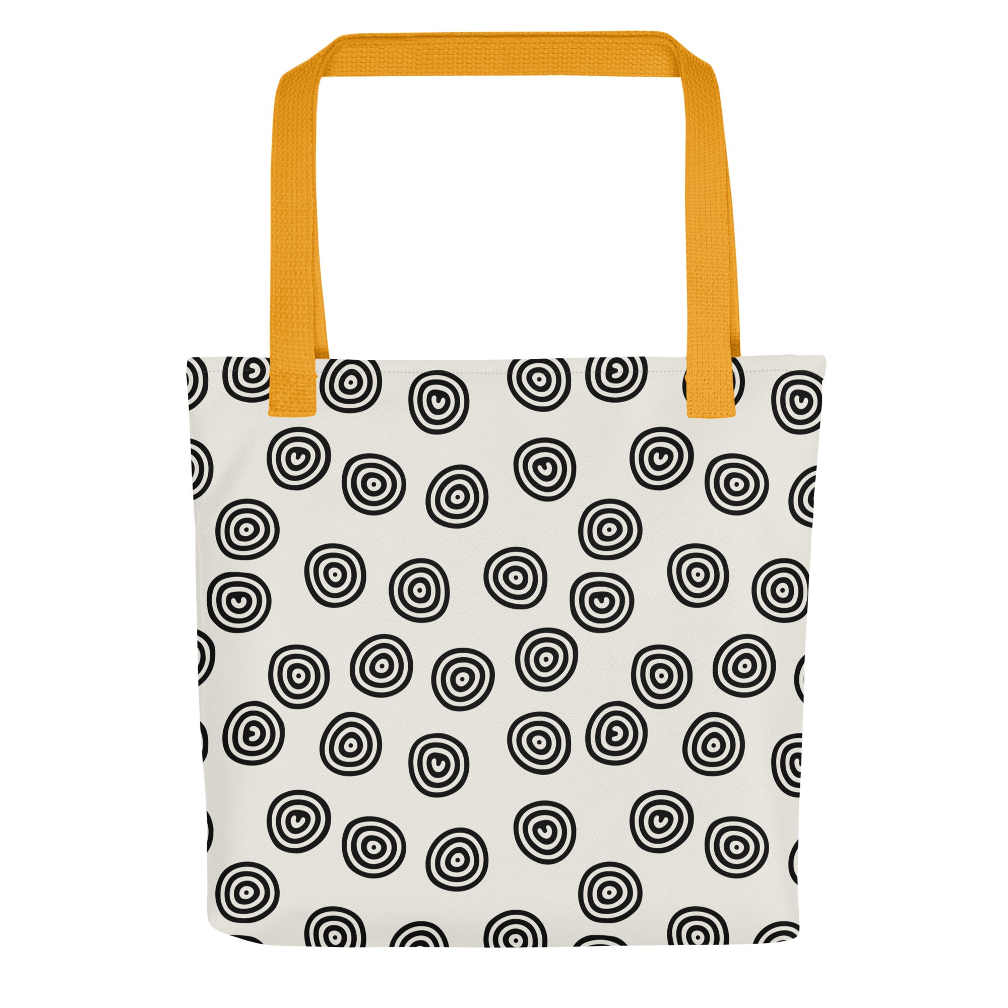 Circle Art Preppy Style Printed Tote Bag