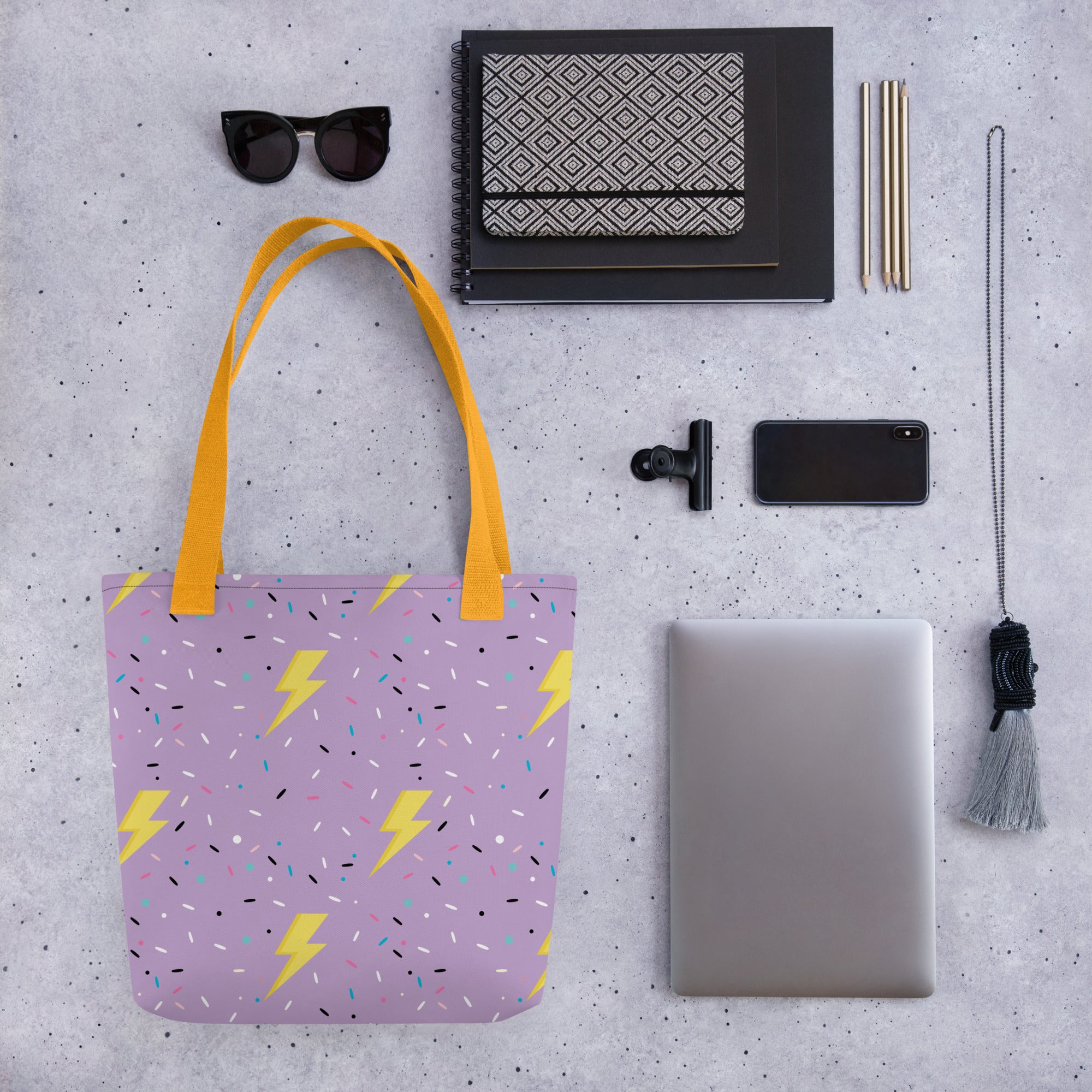 Preppy Lightning Bolt Aesthetic Pattern Tote bag