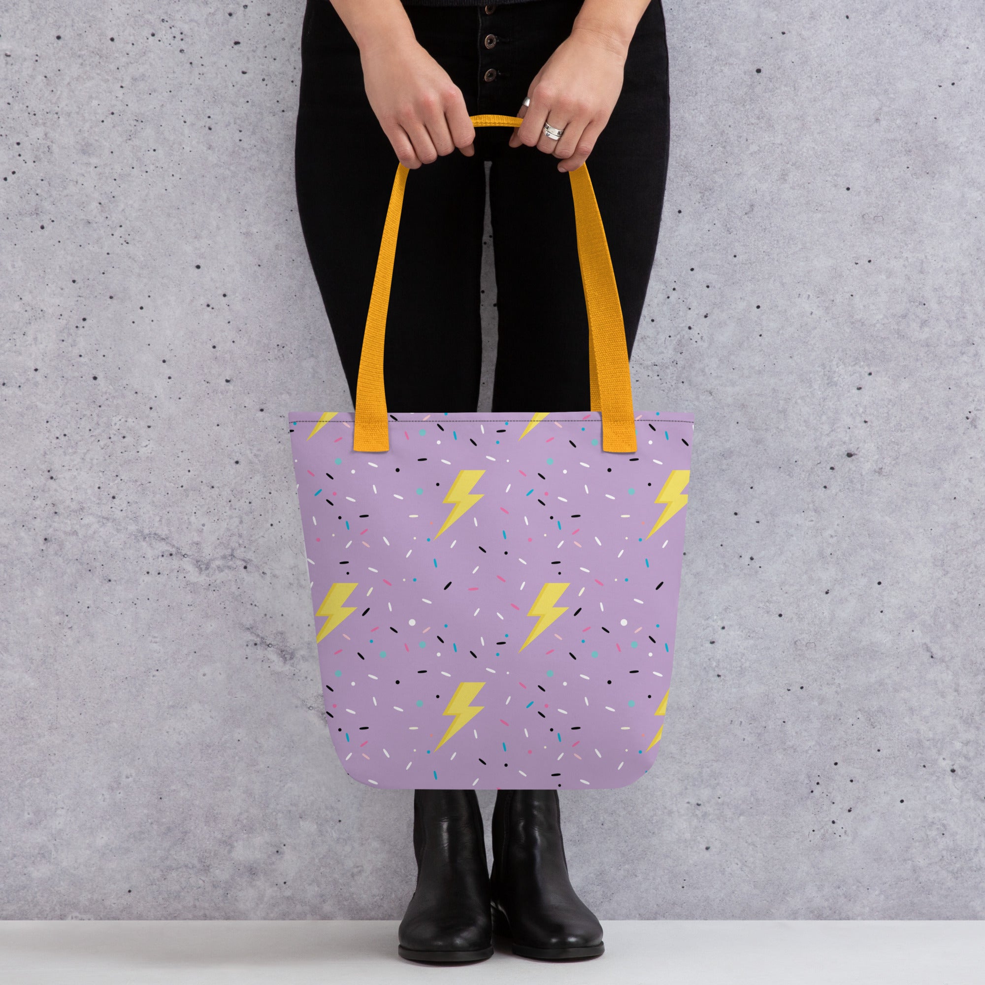 Preppy Lightning Bolt Aesthetic Pattern Tote bag