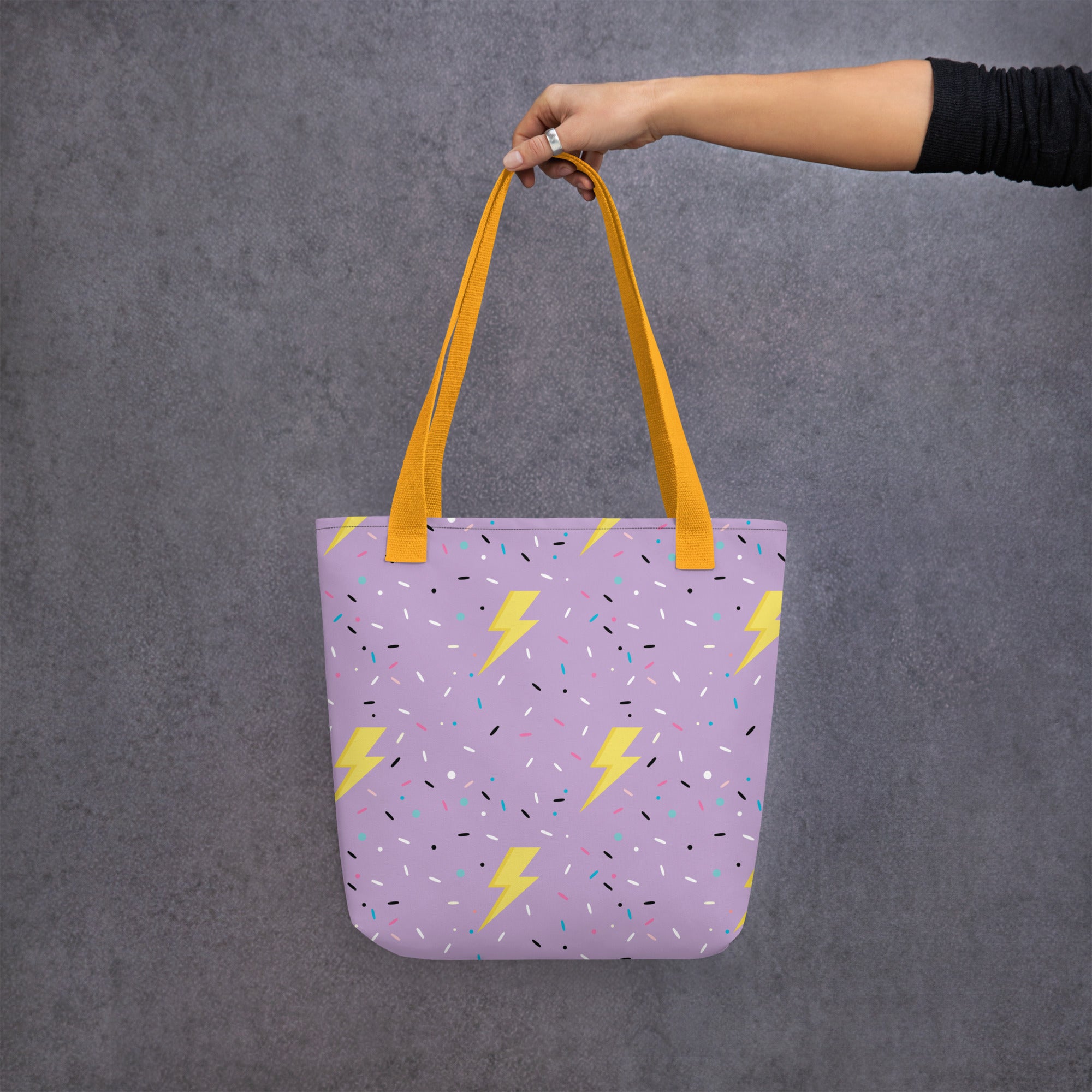 Preppy Lightning Bolt Aesthetic Pattern Tote bag