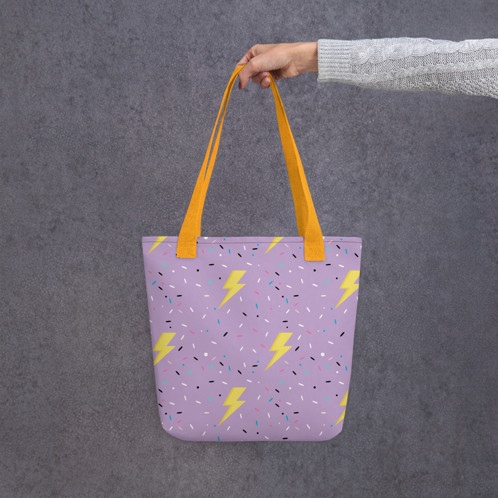 Preppy Lightning Bolt Aesthetic Pattern Tote bag