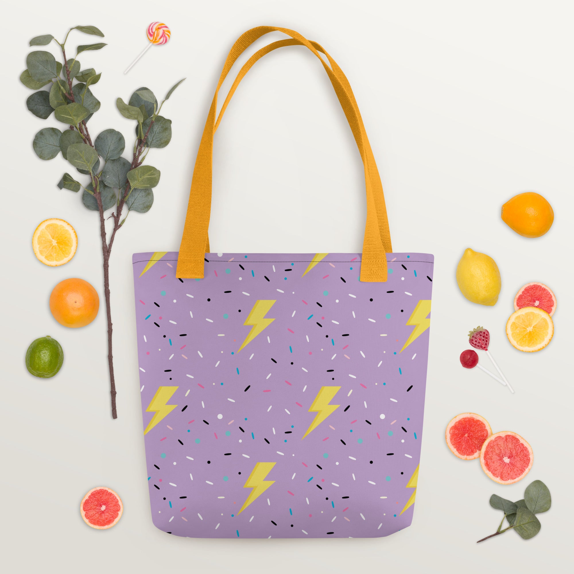 Preppy Lightning Bolt Aesthetic Pattern Tote bag