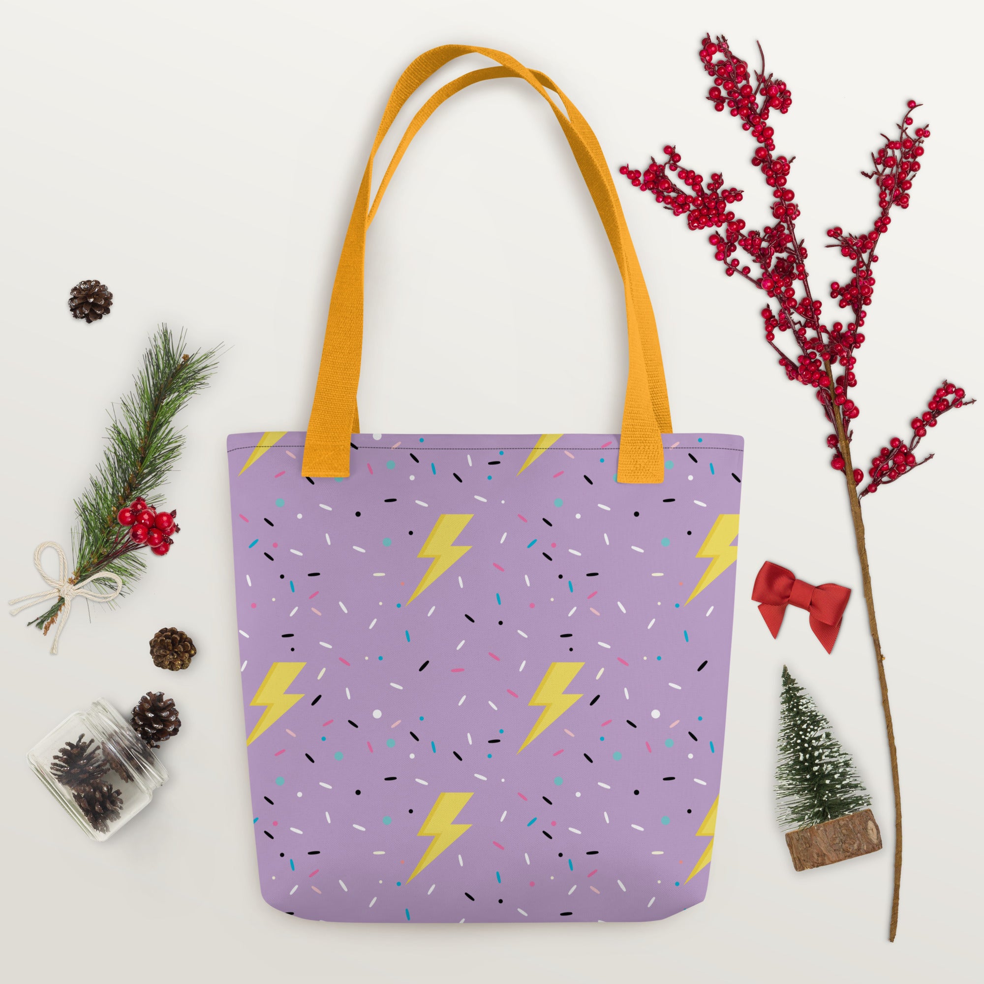 Preppy Lightning Bolt Aesthetic Pattern Tote bag