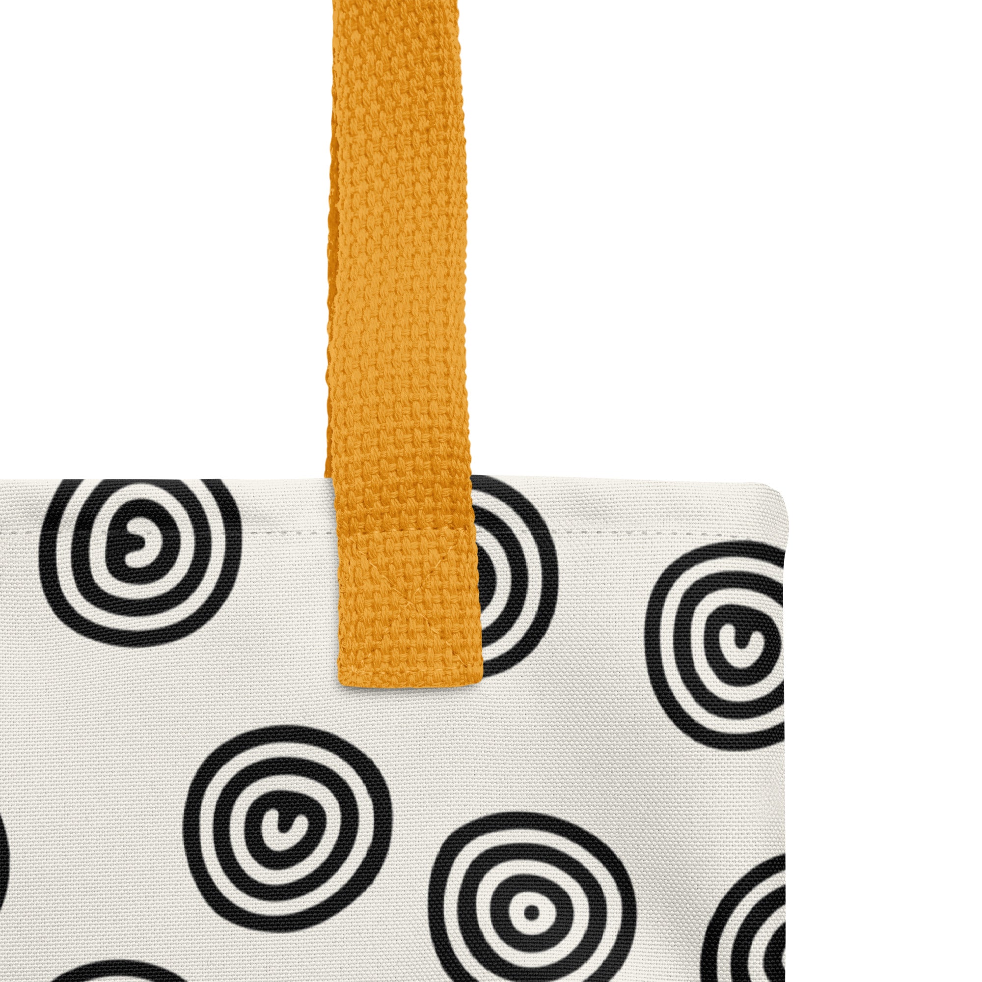 Circle Art Preppy Style Printed Tote Bag