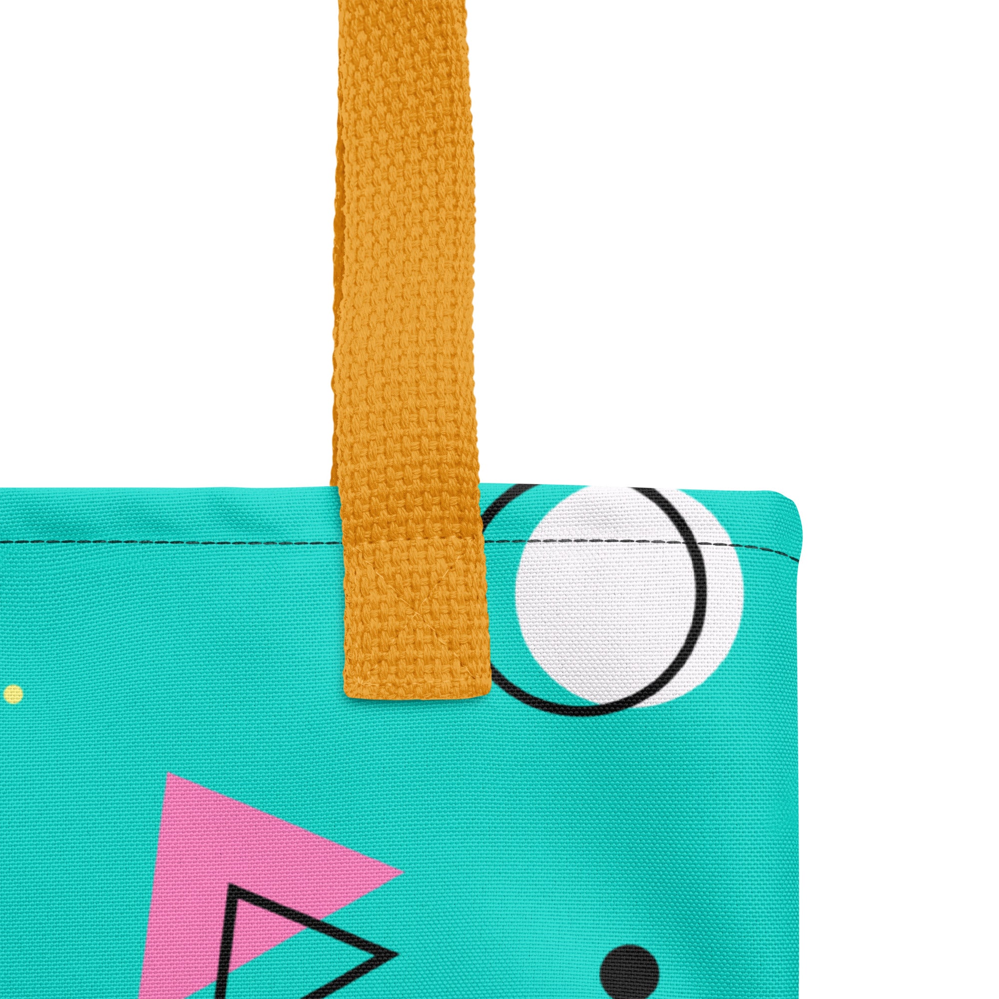 Retro Geometric Fusion Designer Tote Bag