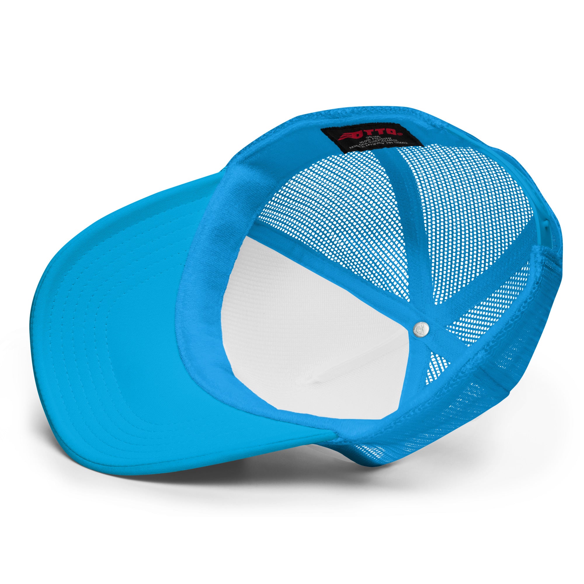 Smiley Face Preppy Foam Trucker Cap in Pink and Blue