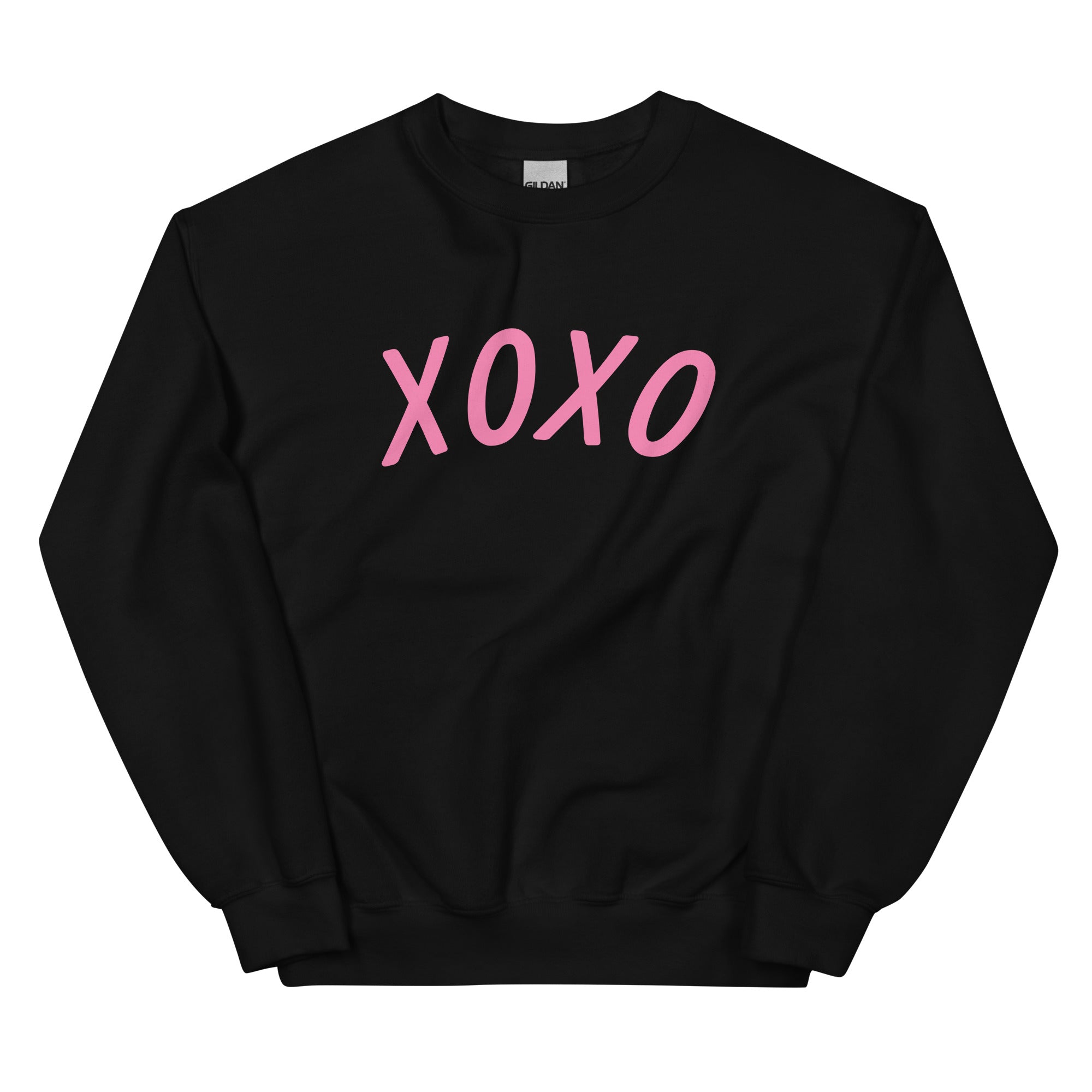 Preppy XOXO Crewneck Sweatshirt in Pink, White & Black