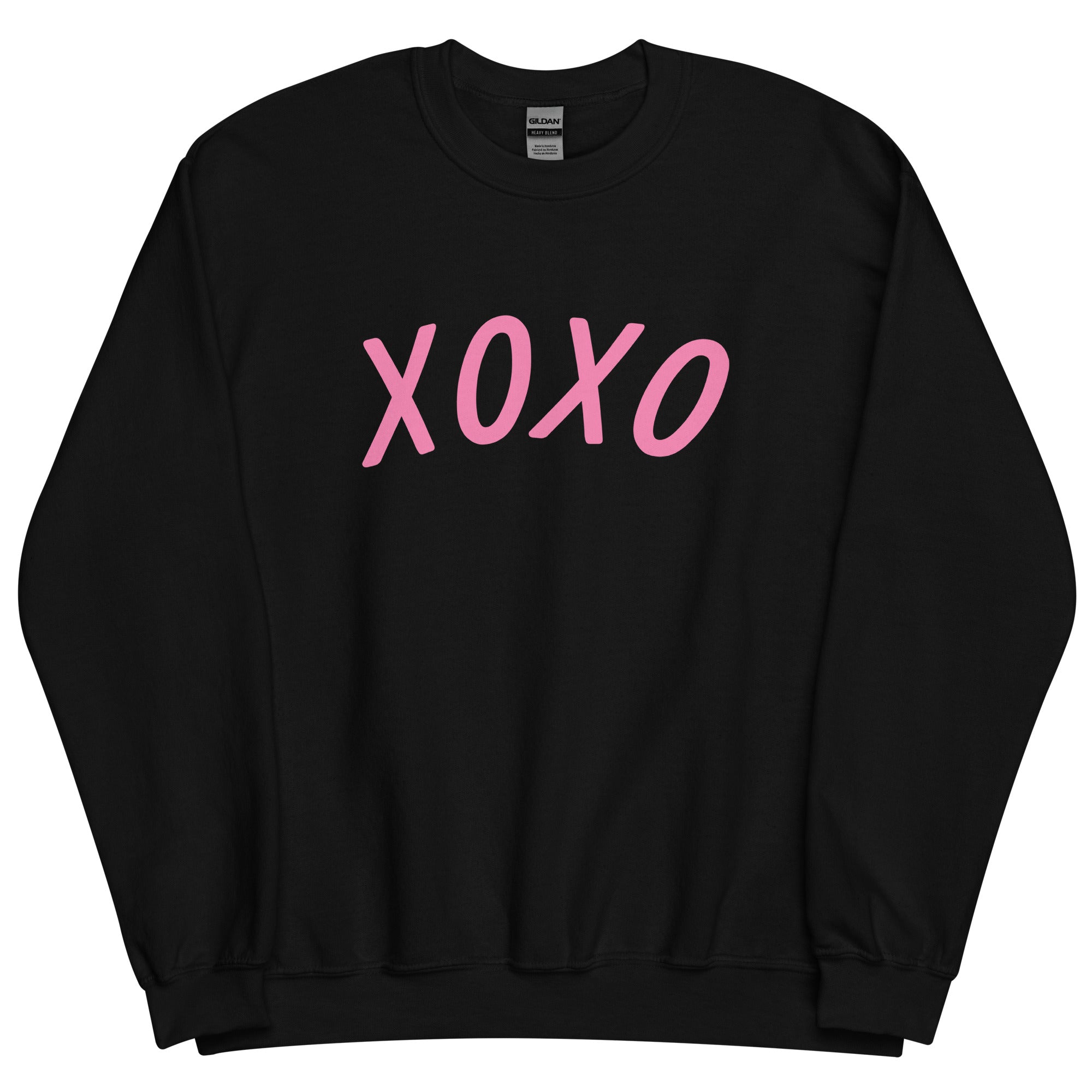 Preppy XOXO Crewneck Sweatshirt in Pink, White & Black