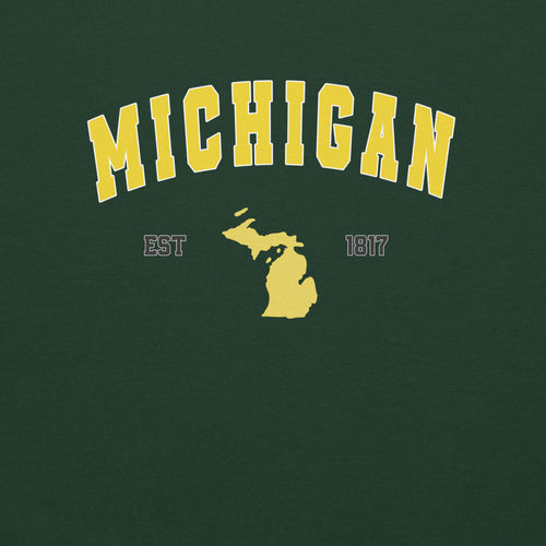Preppy Green Michigan State Unisex Crewneck Sweatshirt