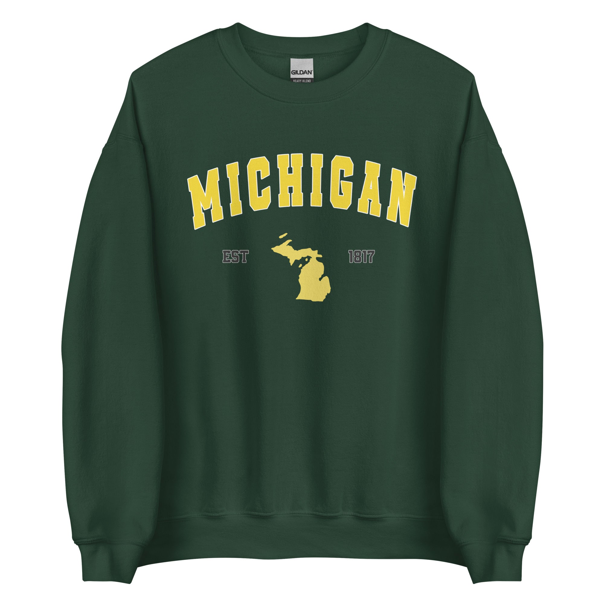Preppy Green Michigan State Unisex Crewneck Sweatshirt