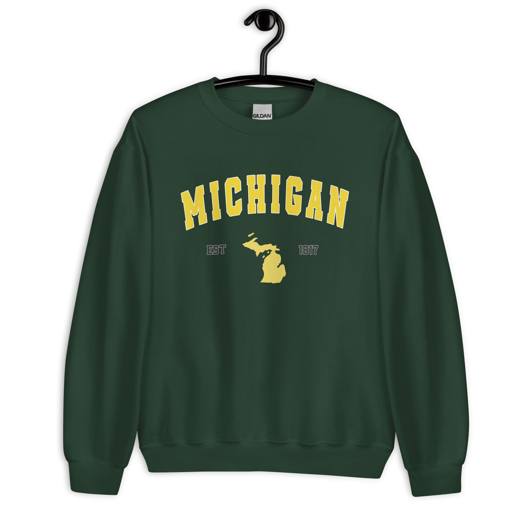 Preppy Green Michigan State Unisex Crewneck Sweatshirt