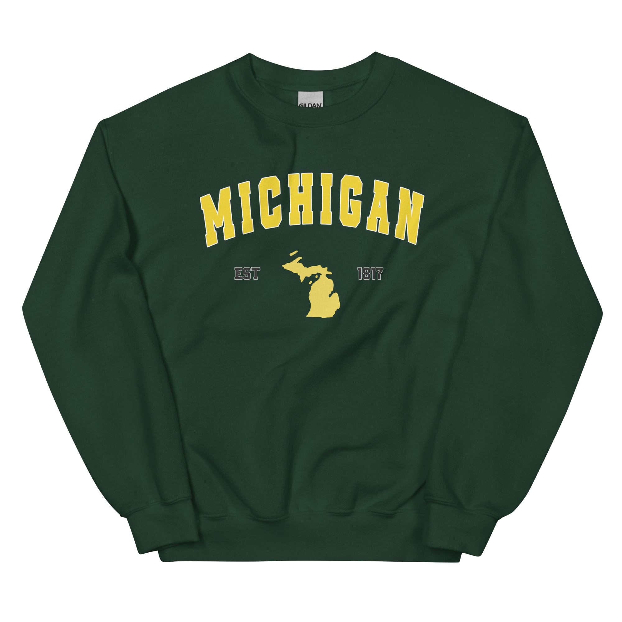 Preppy Green Michigan State Unisex Crewneck Sweatshirt
