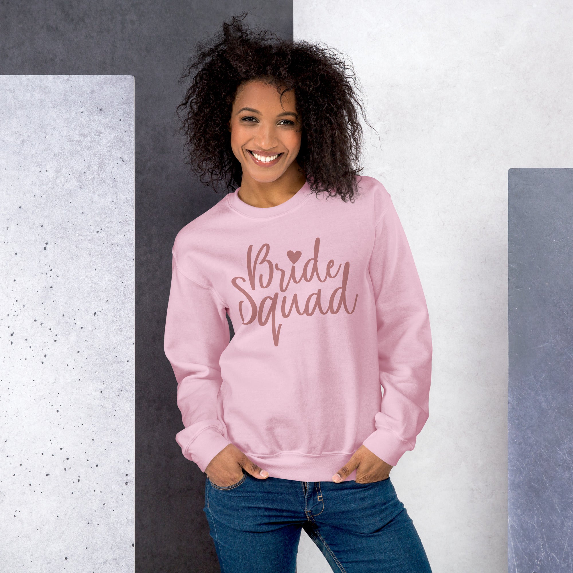 Unisex Bride Squad Cute Preppy Crewneck Sweatshirt