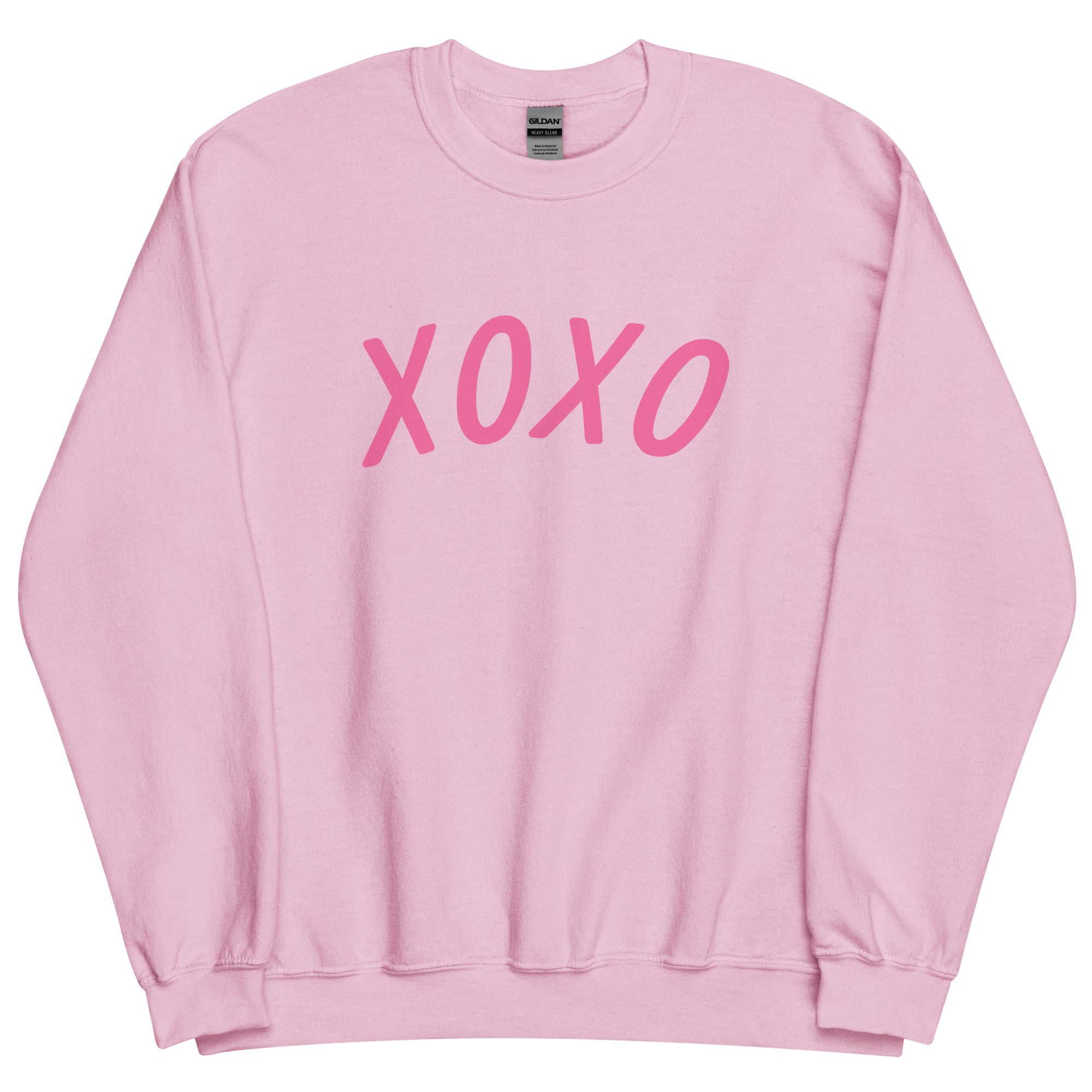 Preppy XOXO Crewneck Sweatshirt in Pink, White & Black